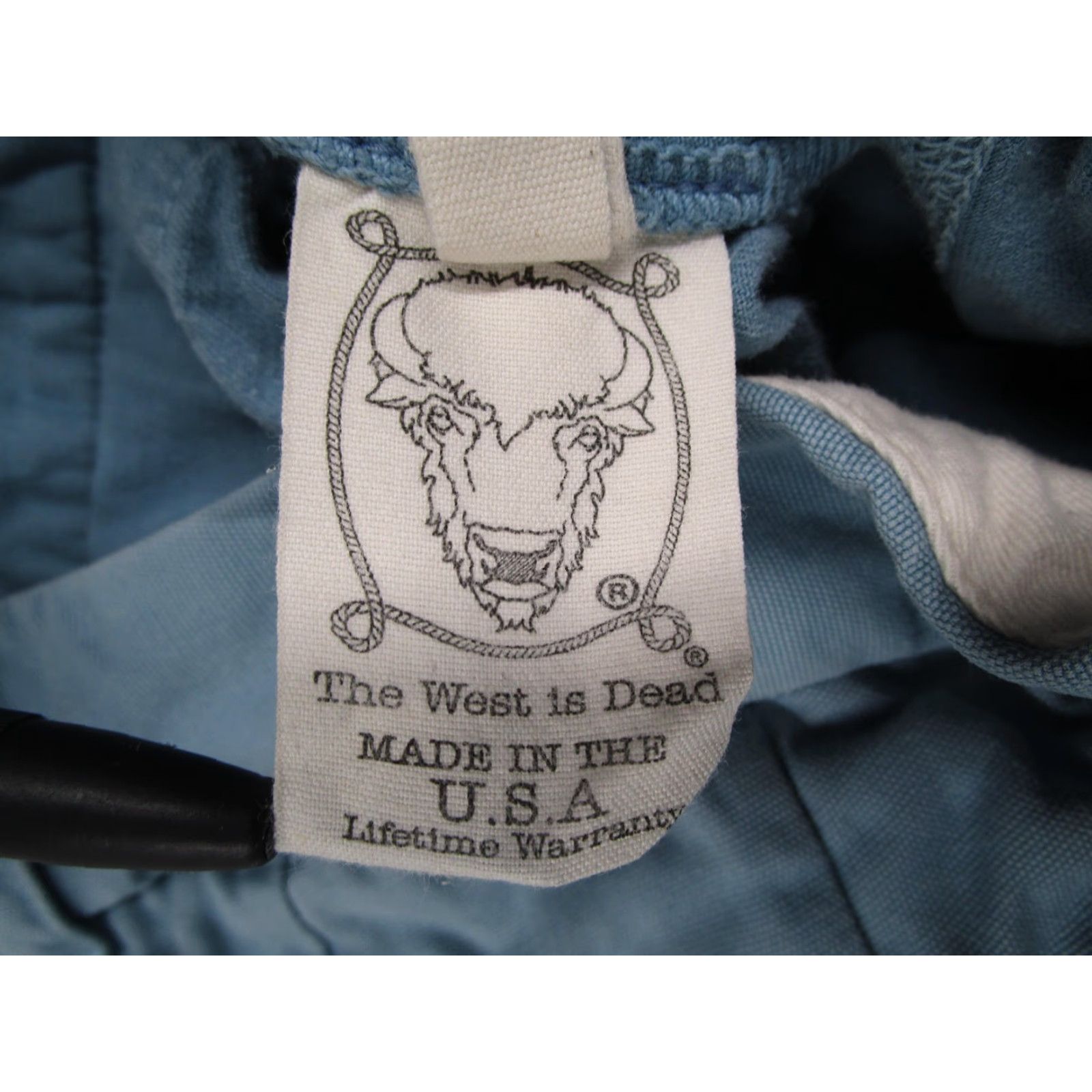 The West Is Dead The West is Dead Pants Mens 29x31 Blue Slim Chino Made in USA Casual Size US 29 - 5 Thumbnail
