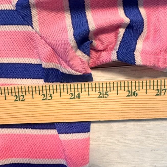 Ralph Lauren VINTAGE RLX Ralph Lauren Polo Shirt Mens XL Pink Blue Striped Golf Preppy Shirt Mens XL Pink Blue Striped Polo Golf Preppy Size US XL / EU 56 / 4 - 3 Thumbnail