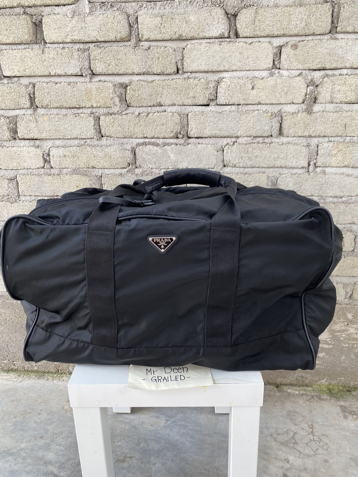 Prada PRADA Duffle Travel Carry Handbag Shoulder Bag Black Nylon Size ONE SIZE - 3 Thumbnail
