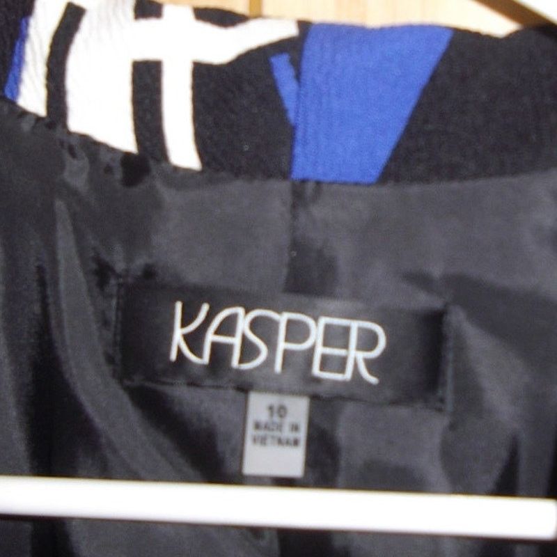 Other Kasper Vintage Collared 3/4 Cuffed Sleeve Blazer 10 Size L / US 10 / IT 46 - 3 Thumbnail