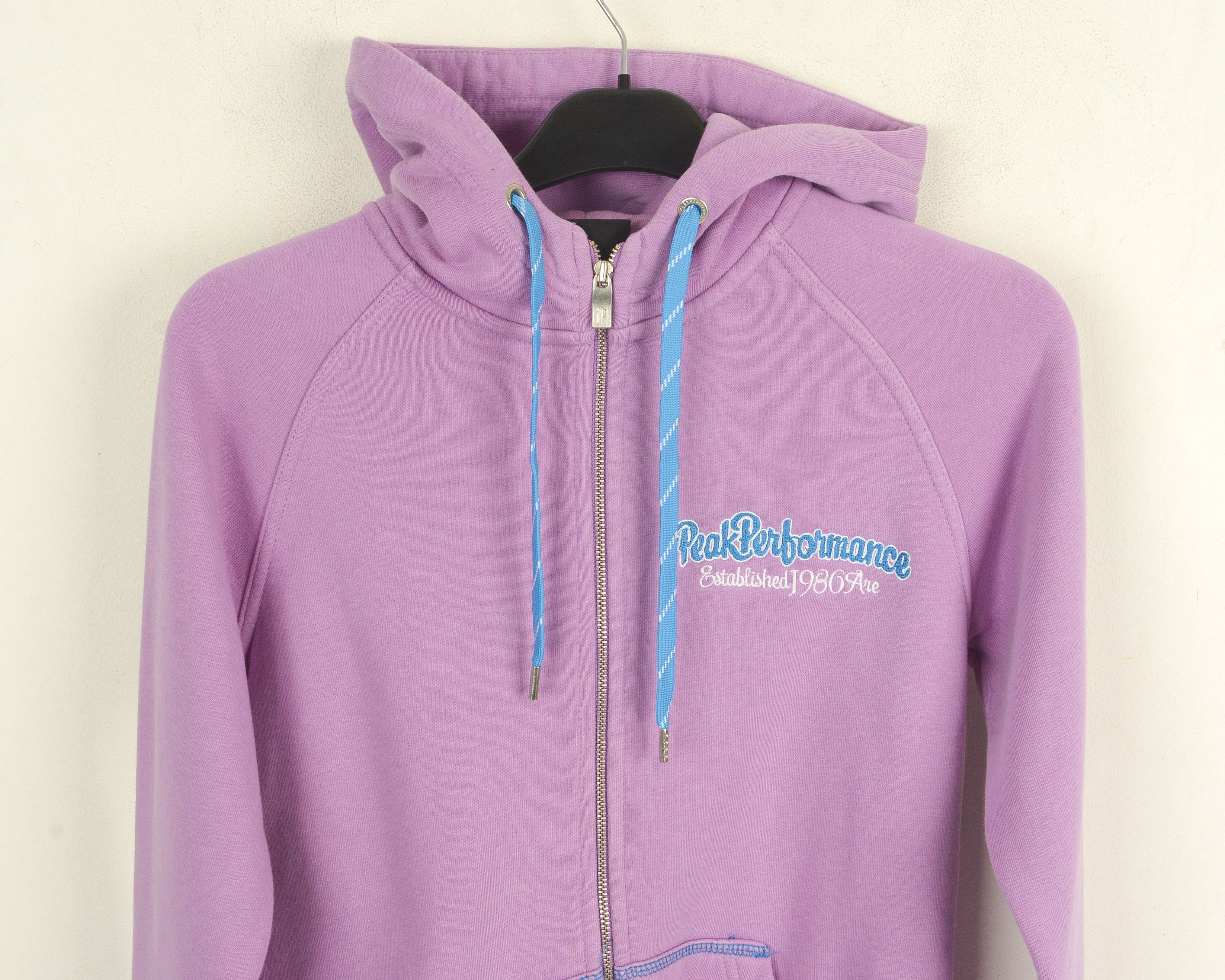 Peak Performance Jumper Hoodie S Women Sweatshirt Purple Pullover Jacket Size S / US 4 / IT 40 - 2 Thumbnail