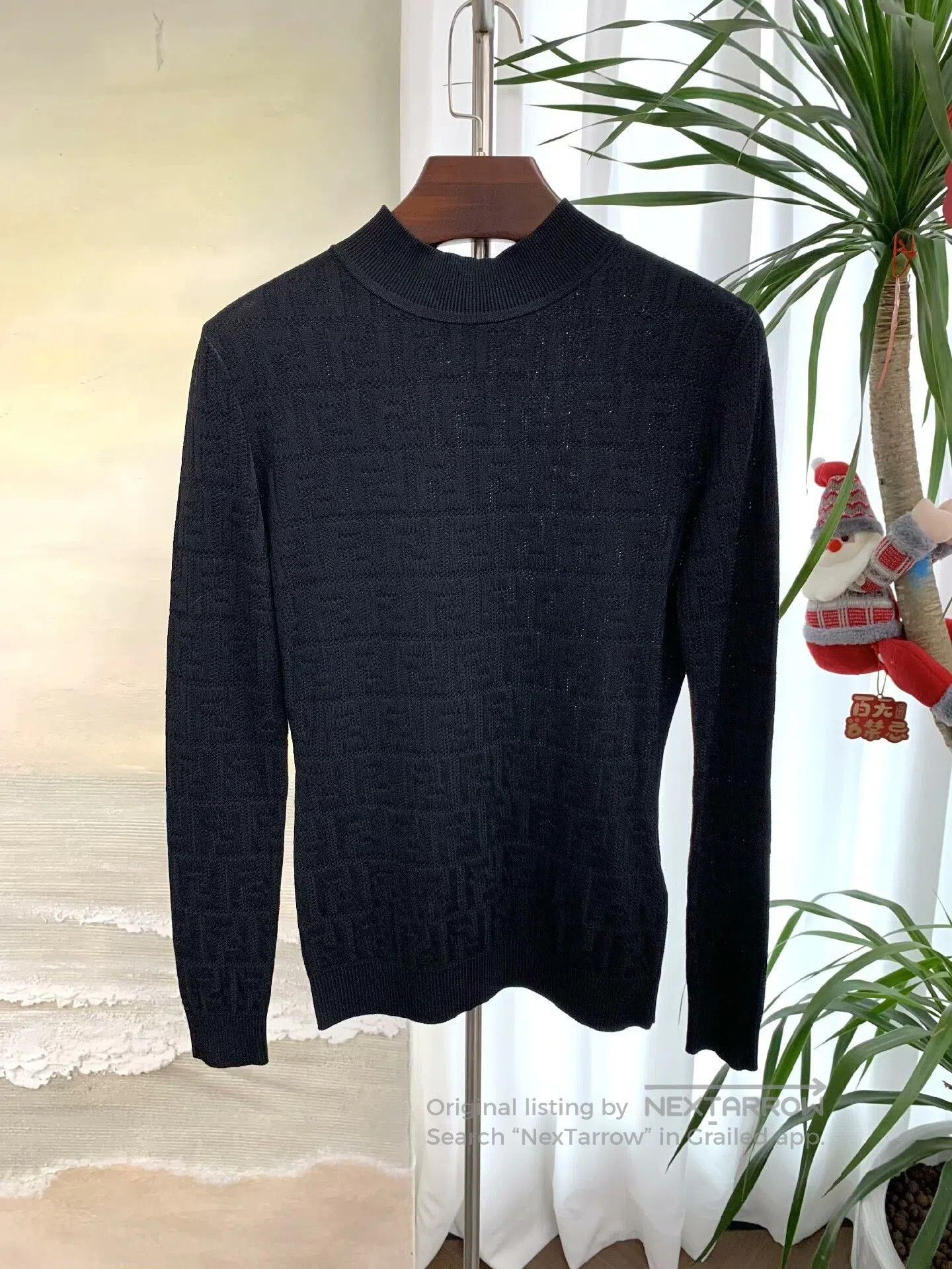 Fendi Fendi Black Patterned Knit Sweater. Size US S / EU 44-46 / 1 - 1 Thumbnail