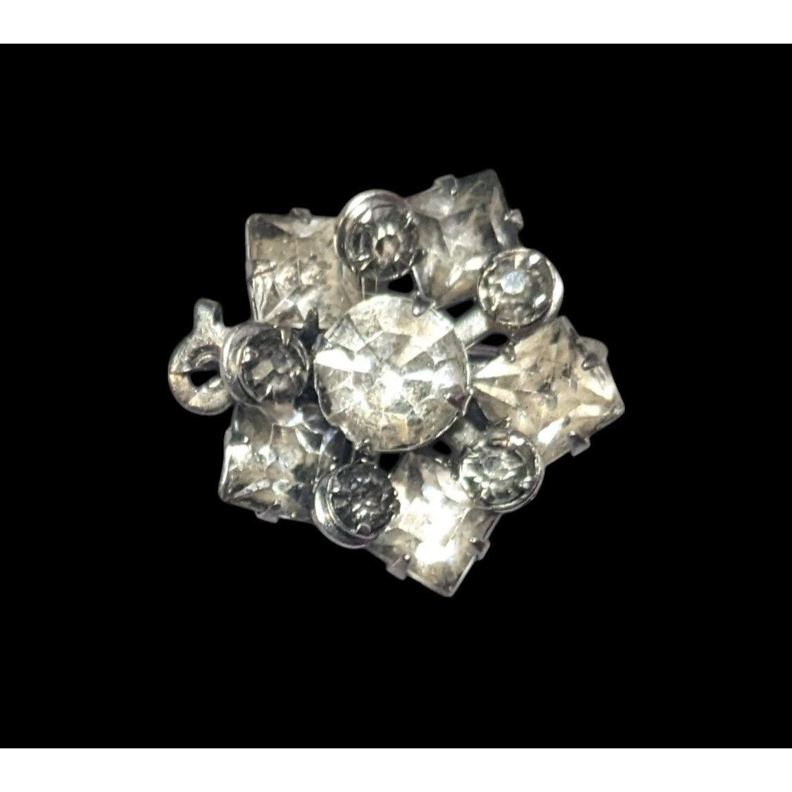 Other Vintage Rhinestone Snowflake Silver tone Mini Brooch Size ONE SIZE - 1 Thumbnail