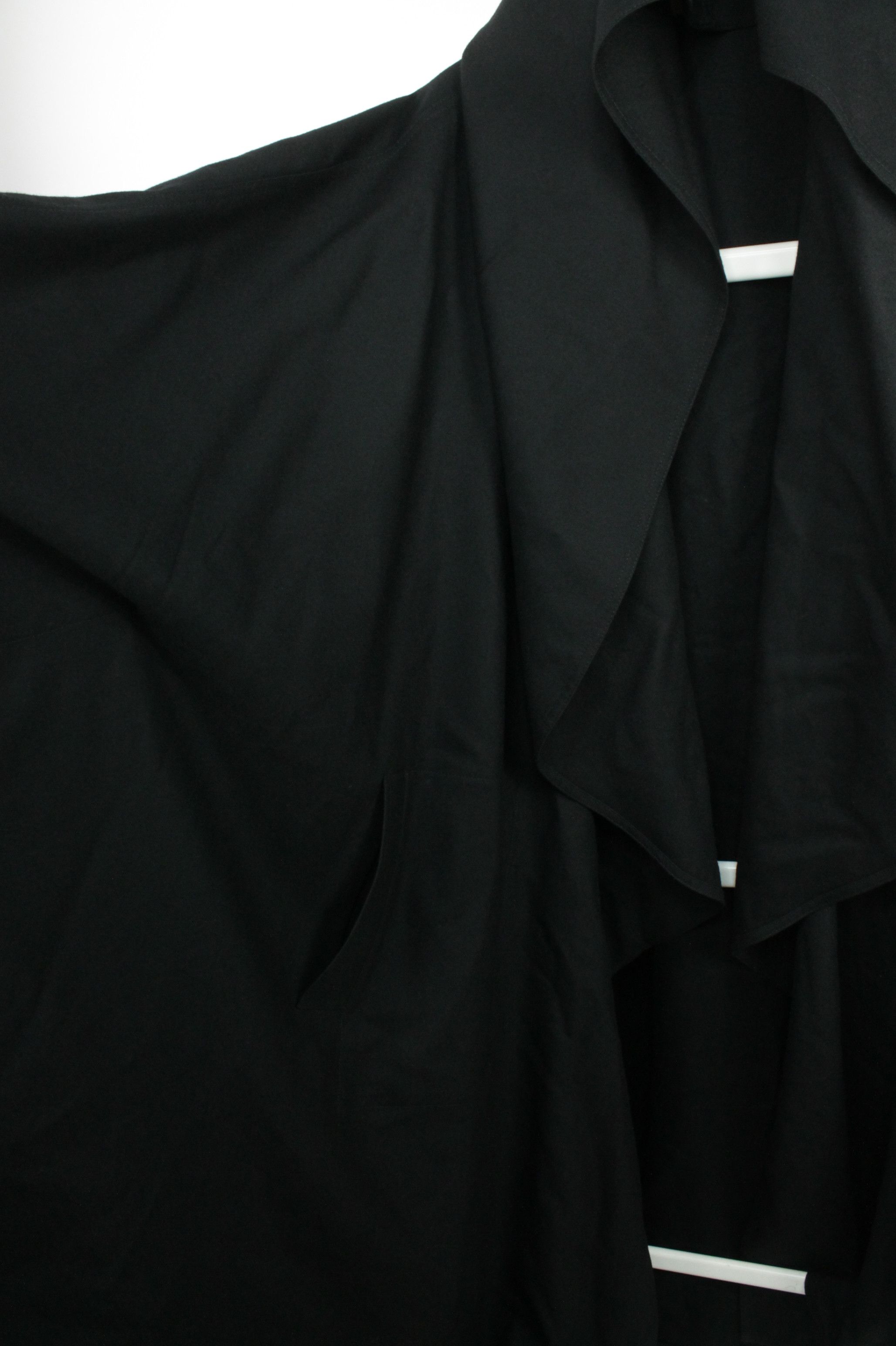 Louis Feraud Vintage 1980 Louis Feraud Black Wool Hooded Cape Coat Size M / US 6-8 / IT 42-44 - 3 Thumbnail