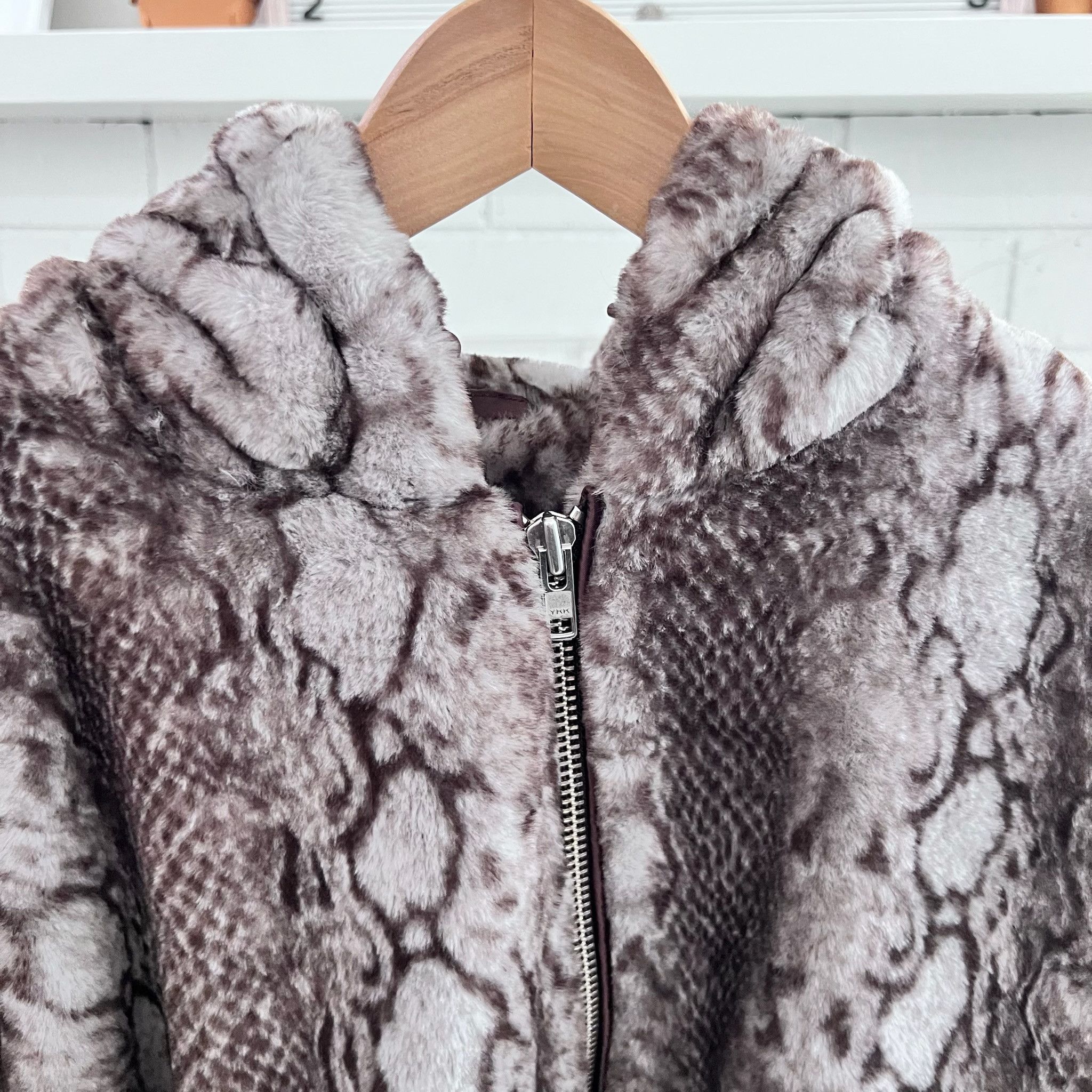 Other Fung Lan Opening Ceremony Snakeskin Faux Fur Zipped Hoodie Size US L / EU 52-54 / 3 - 3 Thumbnail