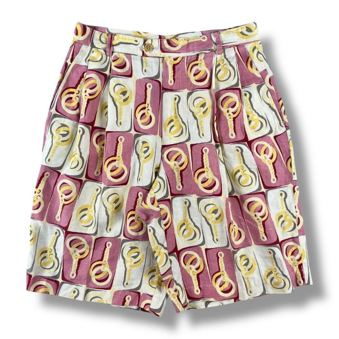 Gucci RARE Gucci Tom Ford S/S99 Interlocked Print Pleated Shorts Size US 28 / EU 44 - 1 Thumbnail