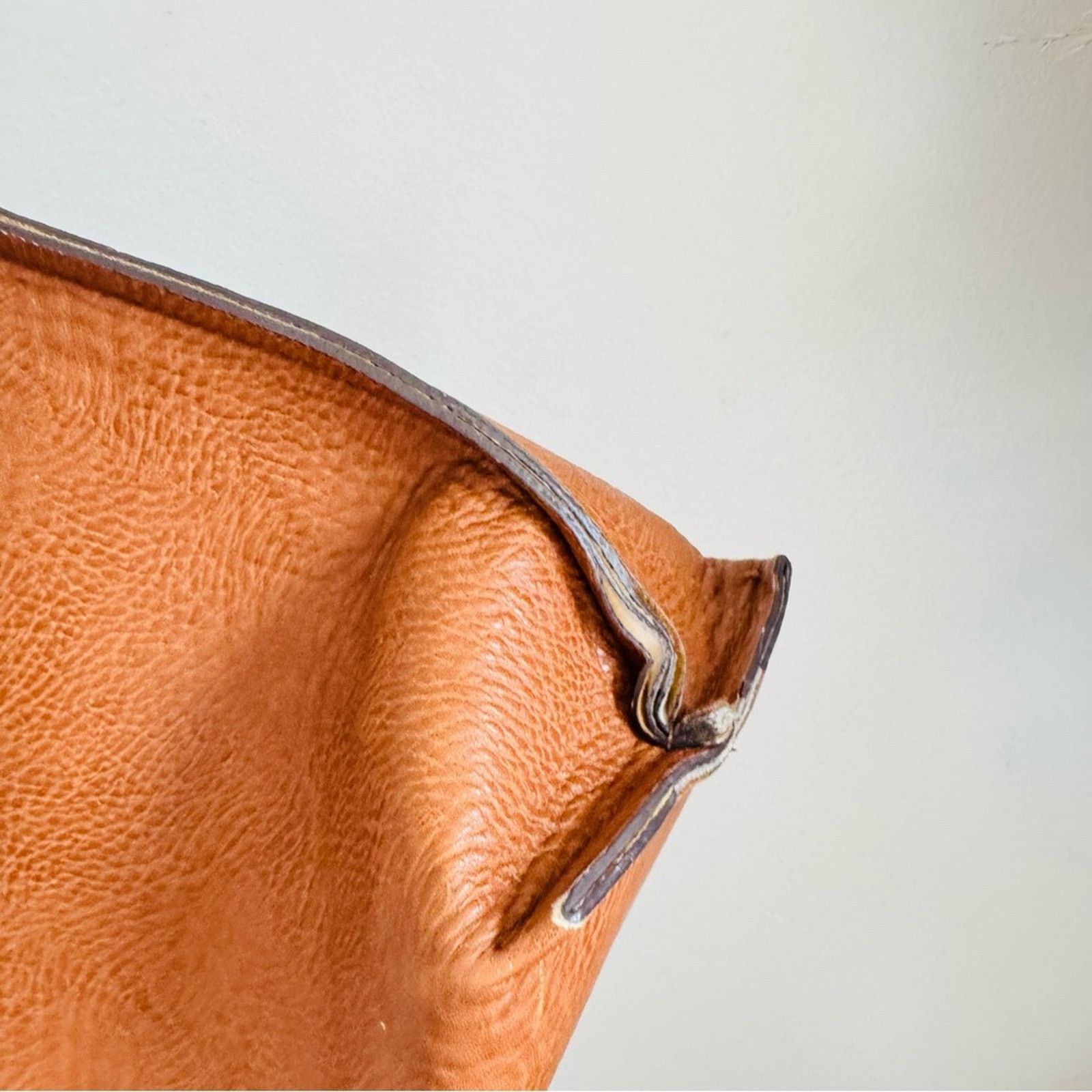 Anthropologie ANTHROPOLOGIE Brown Off White Zip Pouch Vegan Leather Purse Size ONE SIZE - 12 Thumbnail