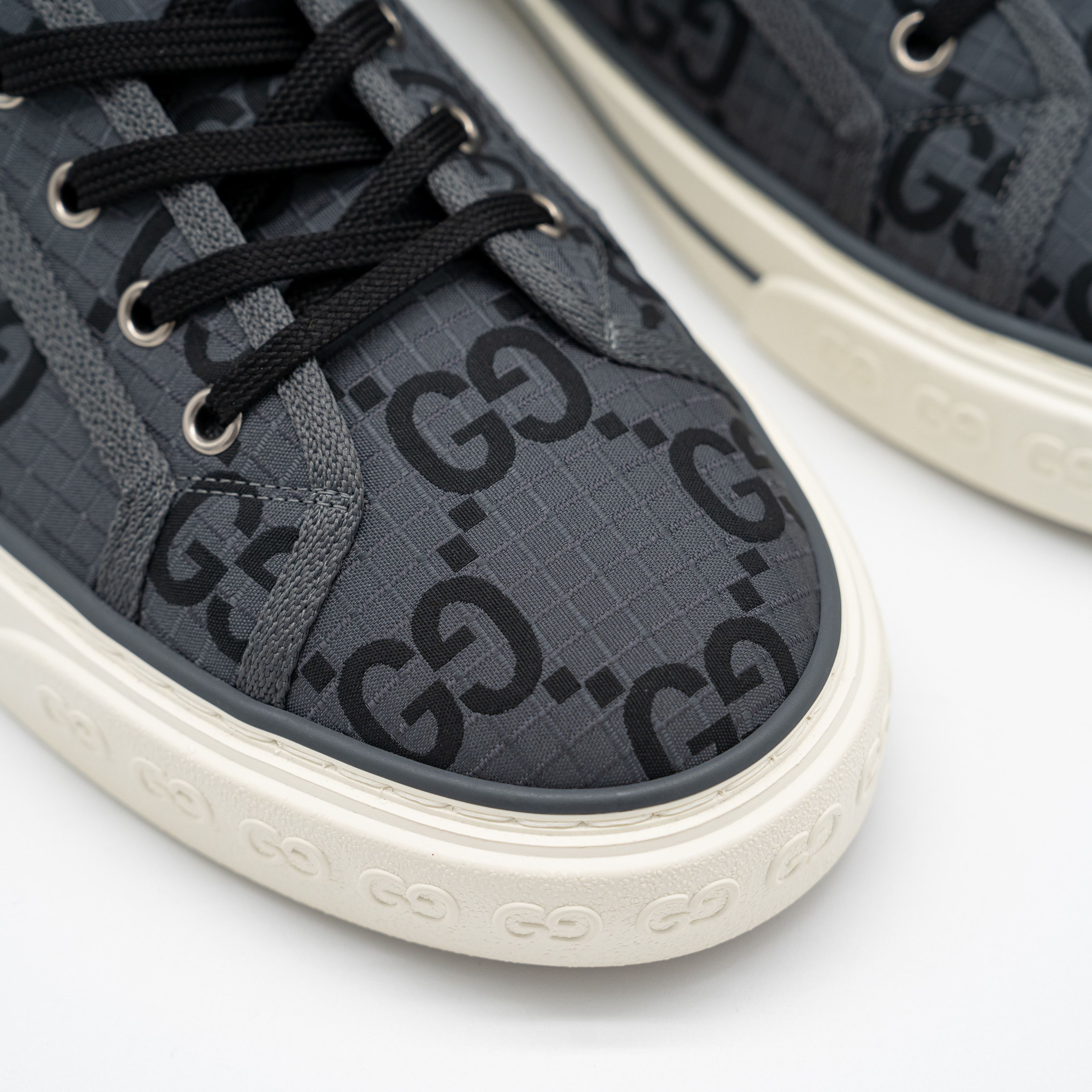 Gucci 12.5 US Gucci Tennis 1977 Black Grey High Sneakers Ripstop Size US 12.5 / EU 45-46 - 7 Thumbnail