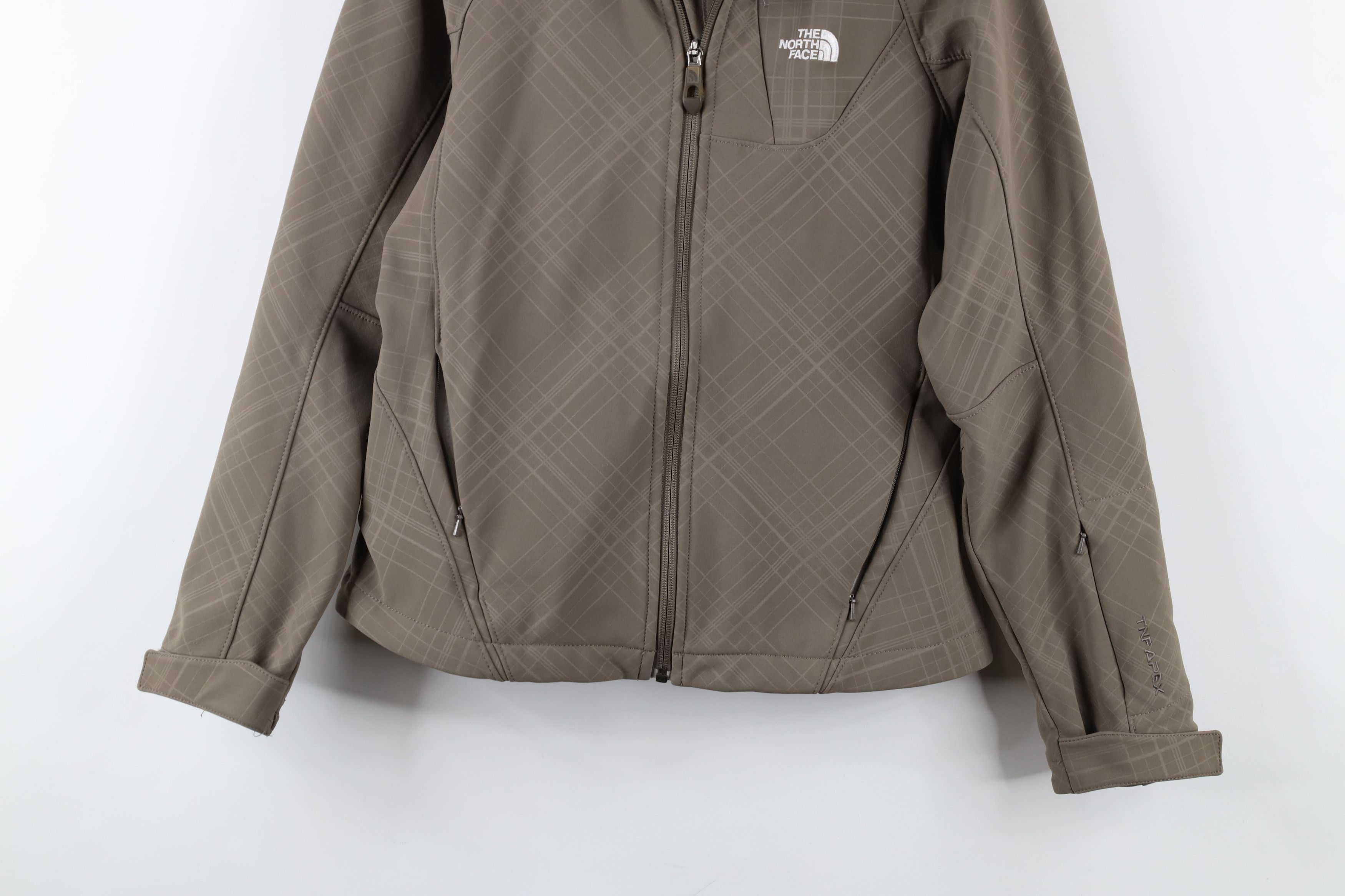 The North Face × Vintage The North Face Fleece Lined Soft Shell Hooded Jacket Brown Size XS / US 0-2 / IT 36-38 - 3 Thumbnail