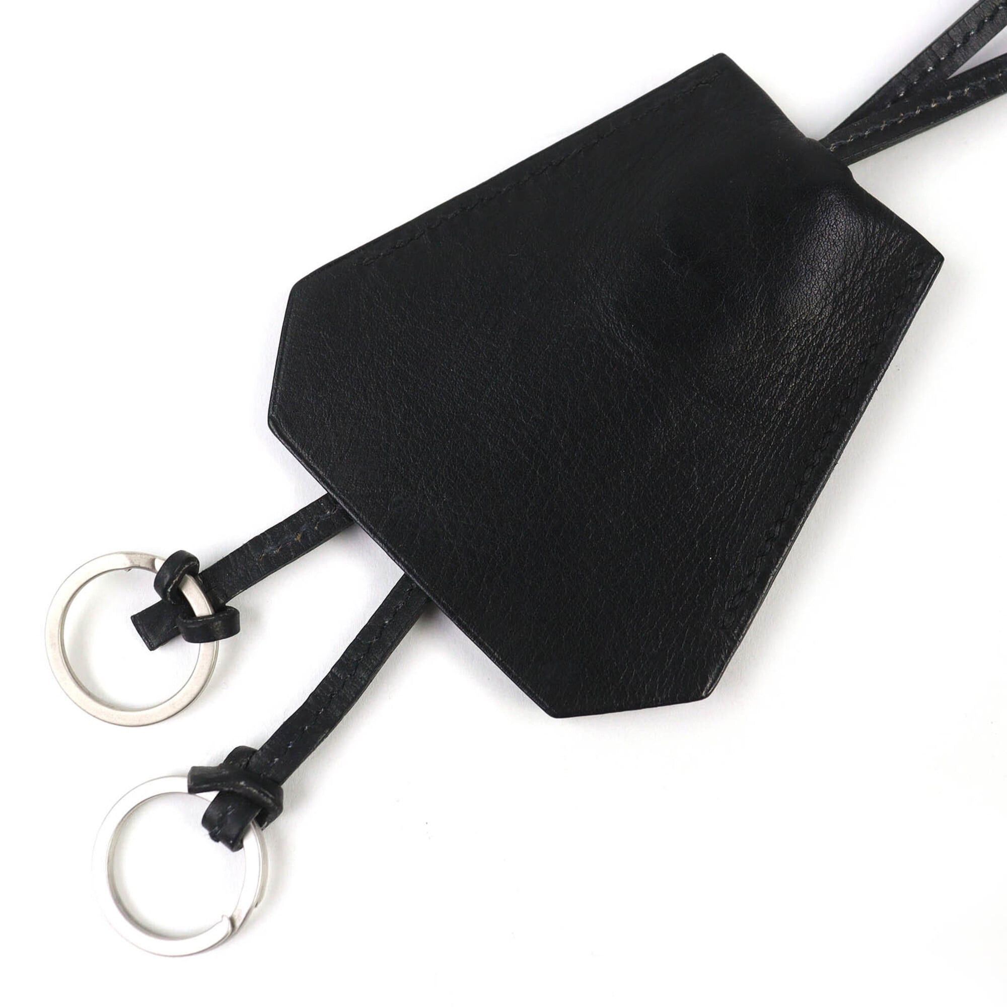 Hermes HERMES Vintage Leather Margiela Era Clochette Necklace Pendant Black □D Stamp Made in France Women's Size ONE SIZE - 1 Thumbnail