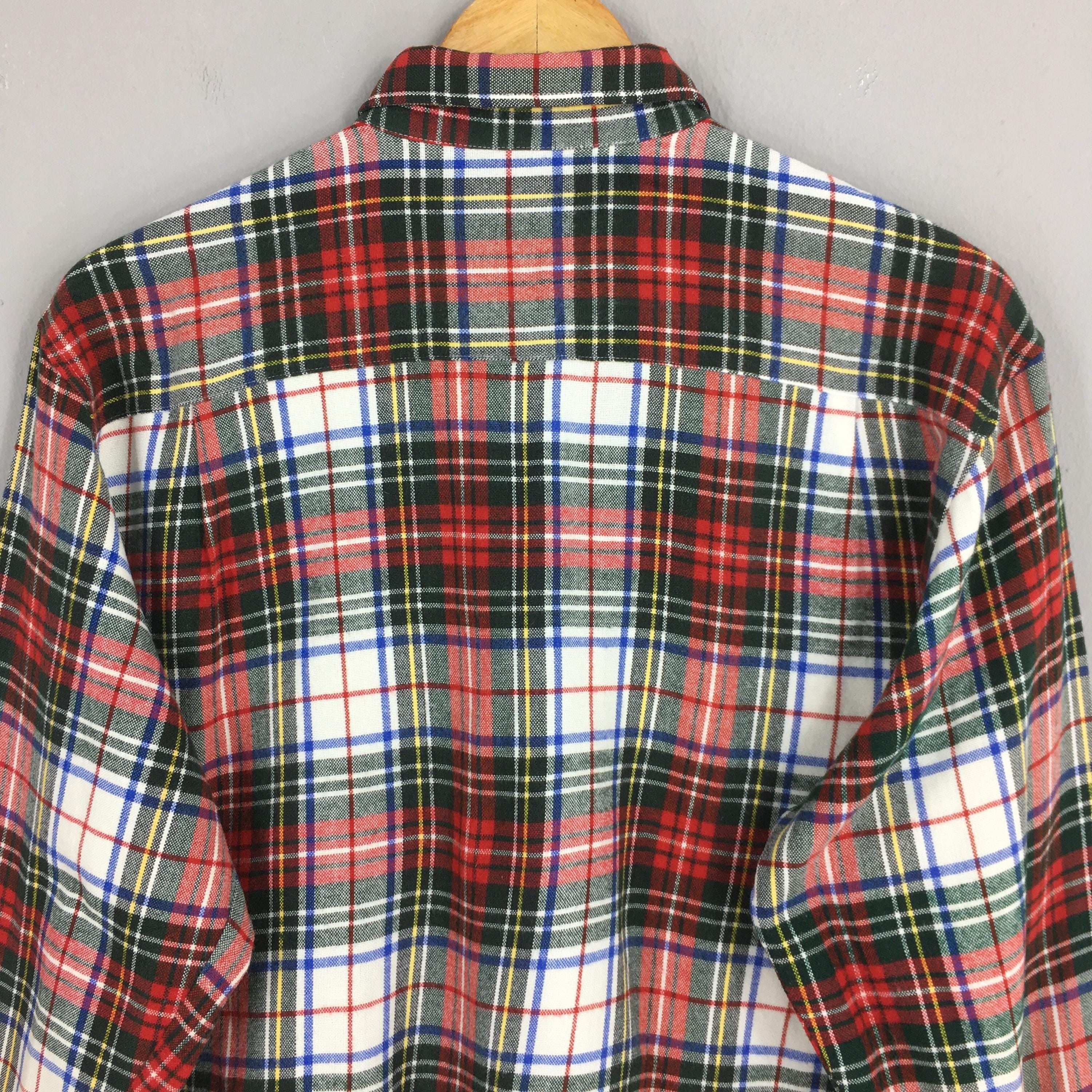 Flannel Vintage 1980s Tassfinder Checkered Plaid Flannel Shirt Large Size US L / EU 52-54 / 3 - 8 Thumbnail