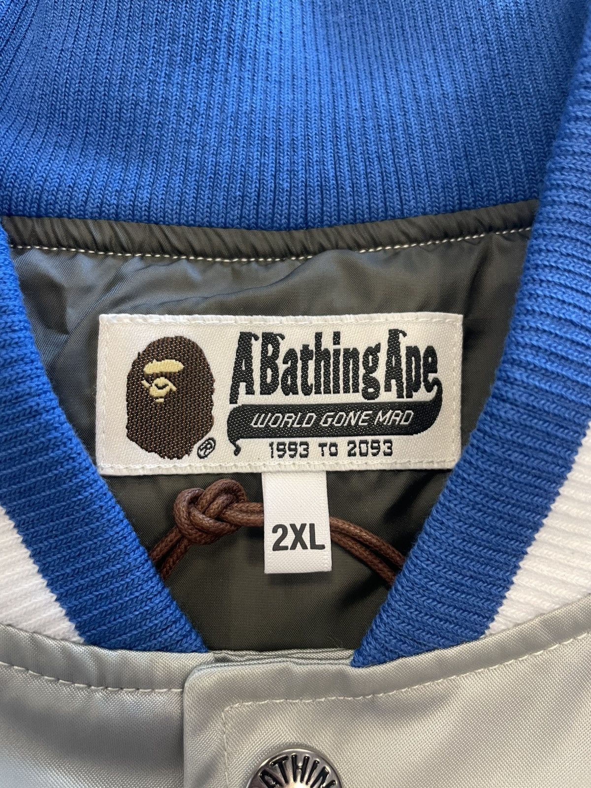 Bape Bape Nylon Varsity Jacket Size US XXL / EU 58 / 5 - 6 Thumbnail