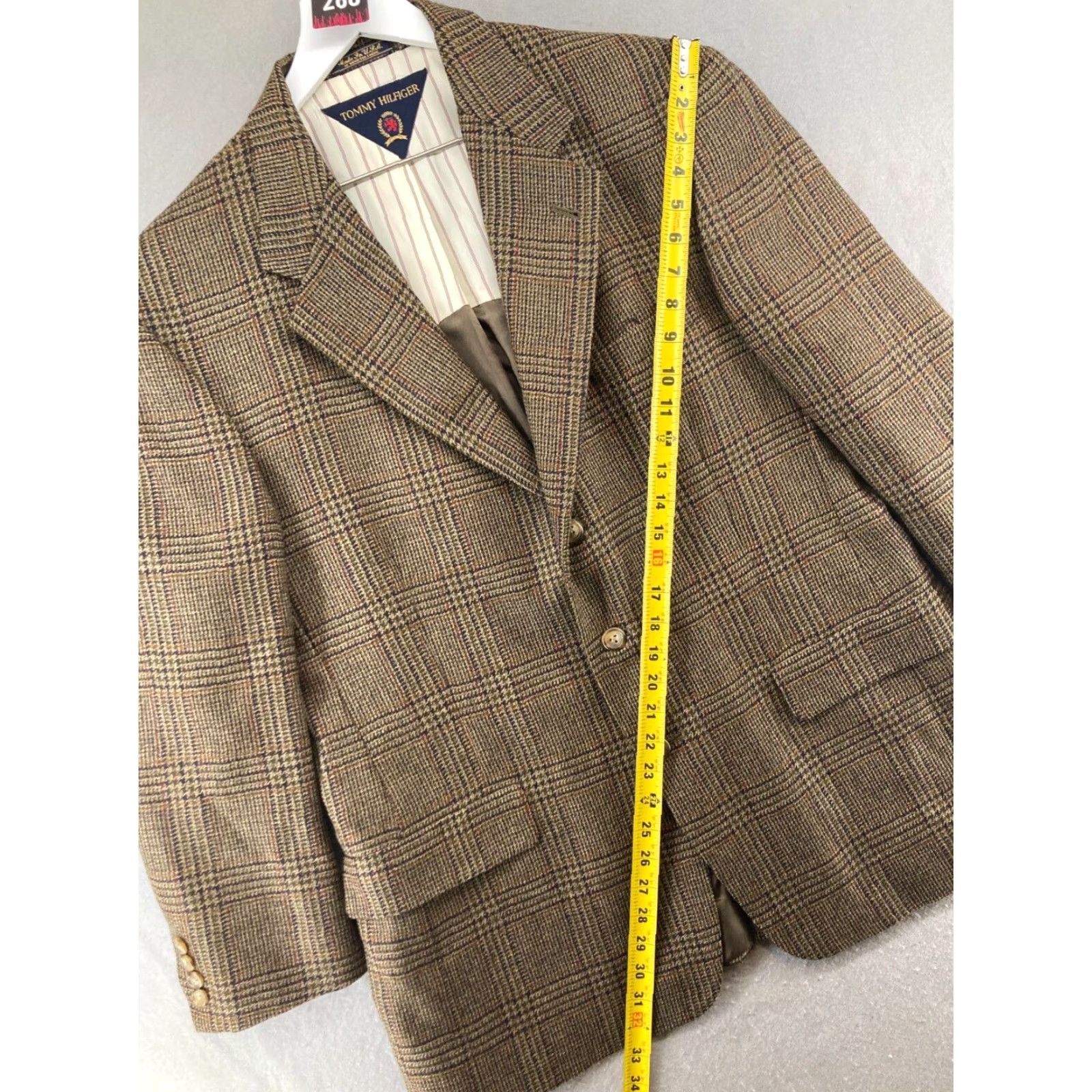 Tommy Hilfiger VINTAGE Tommy Hilfiger Sport Coat Jacket Mens 42 Wool Blend Plaid Single-Breasted Fall Winter Size US XS / EU 42 / 0 - 5 Thumbnail