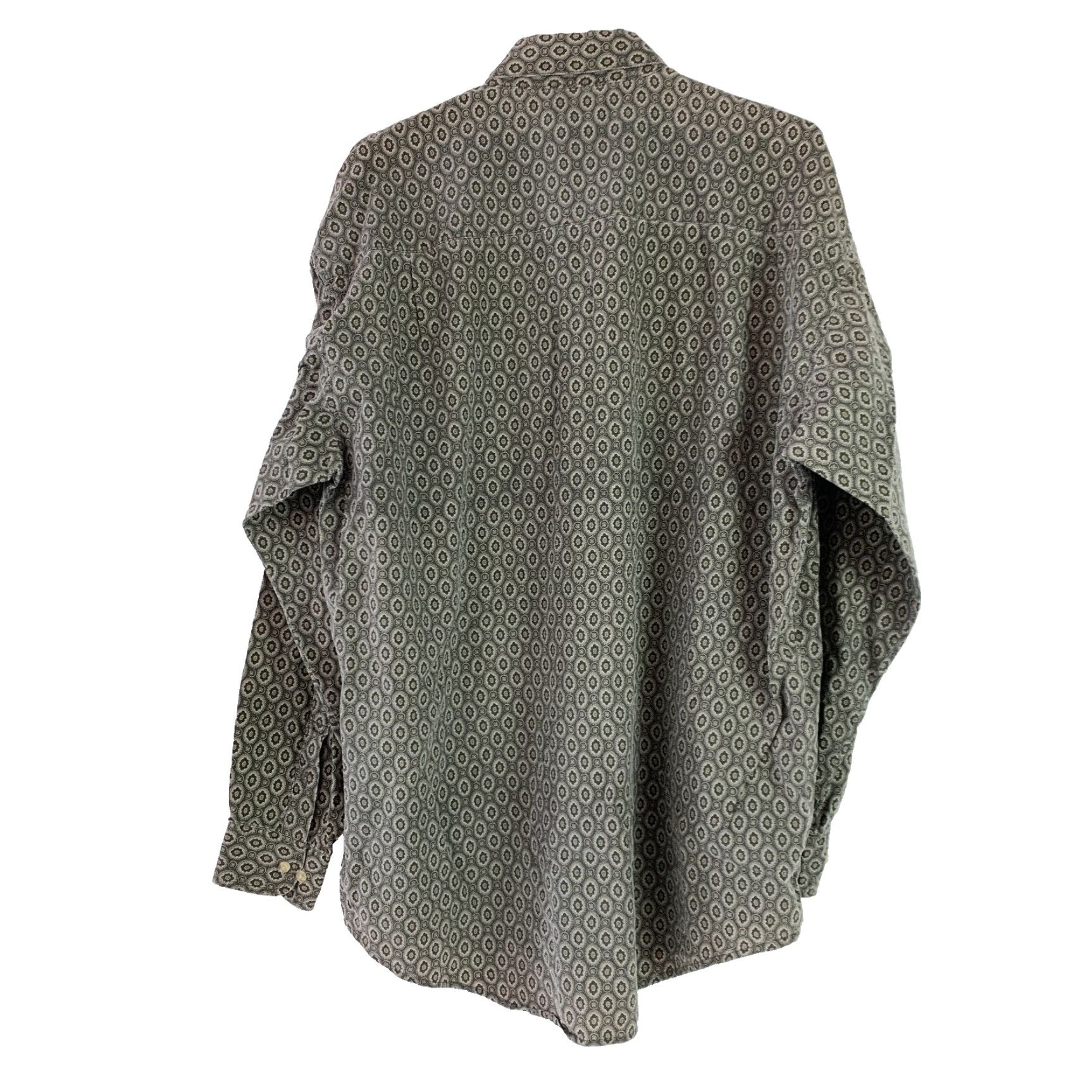 Vintage Vintage Cellini Collection Geometric Long Sleeve Button-Front Shirt Mens L Size US L / EU 52-54 / 3 - 7 Thumbnail