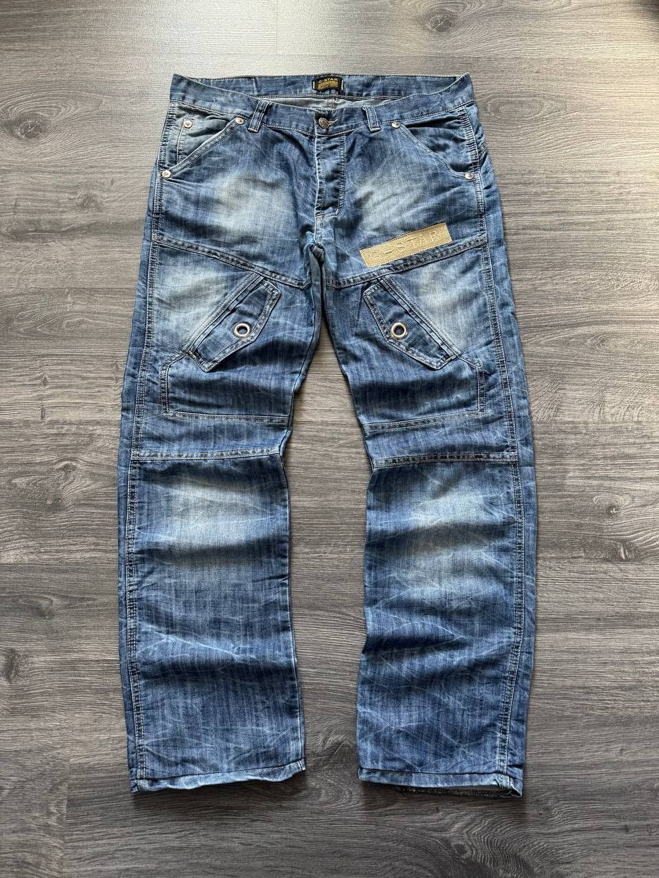 G-Star Vintage G-star Denim Cargo Y2K Avant Garde Jeans Size US 34 / EU 50 - 1 Thumbnail
