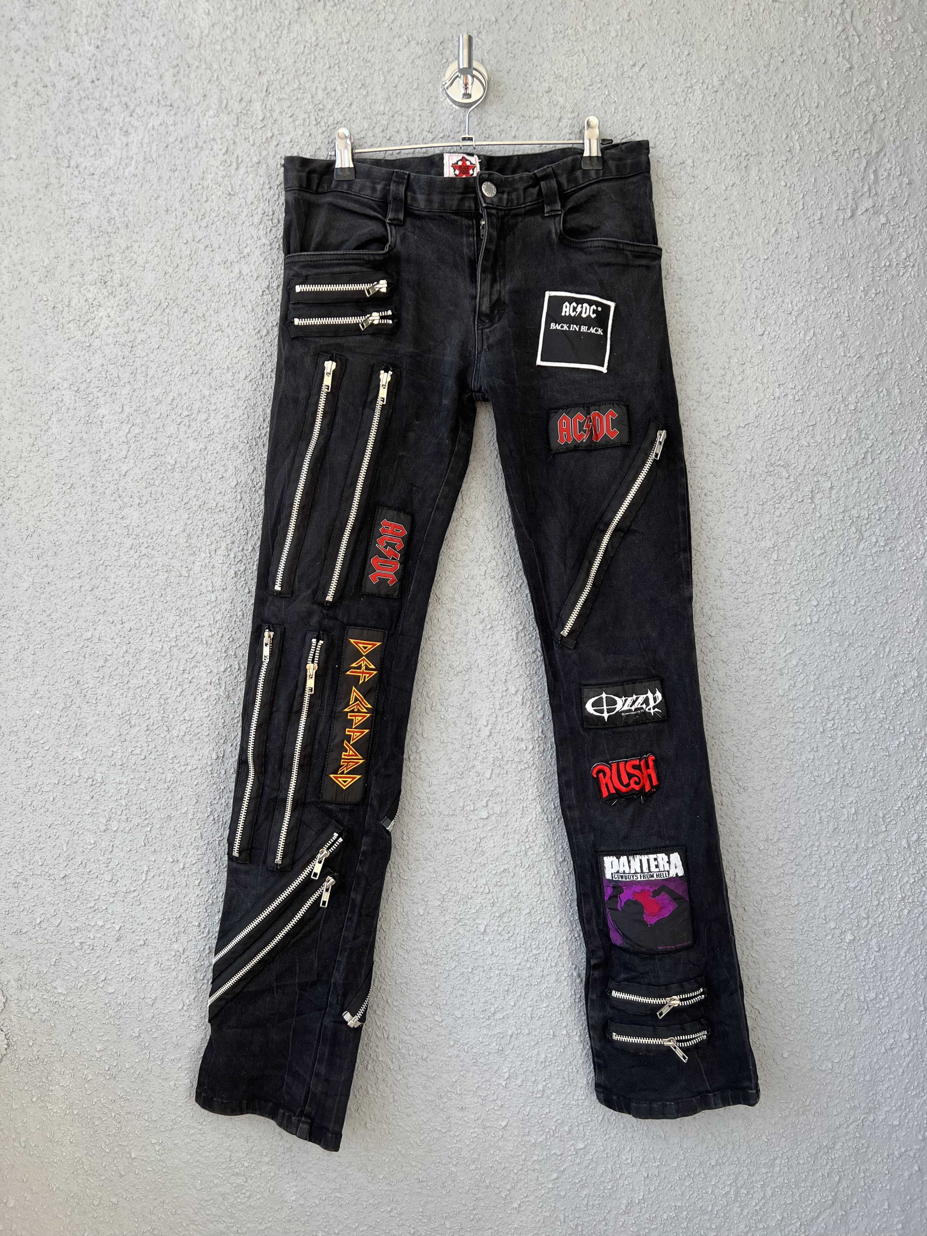Band Tees × Vintage Black Pistol Denim Zipper Jeans 32 Size US 32 / EU 48 - 1 Thumbnail