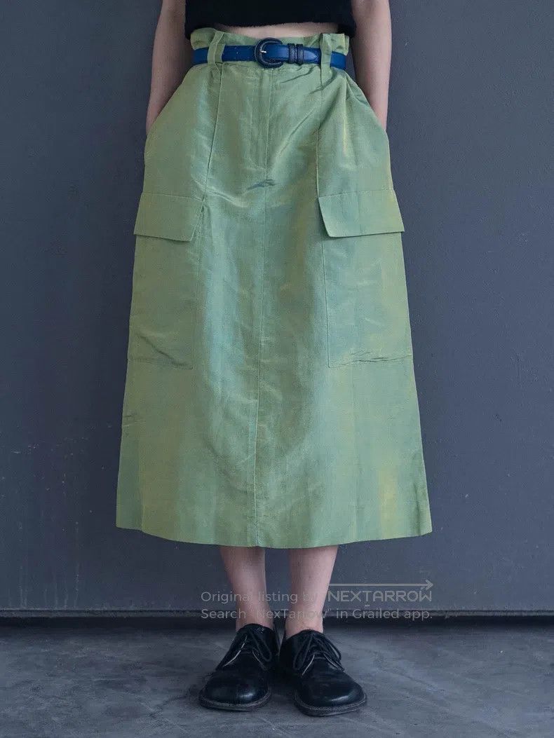 Kenzo Kenzo Ivory color glossy linen and silk skirt Size 25" / US 0 / IT 36 - 3 Thumbnail