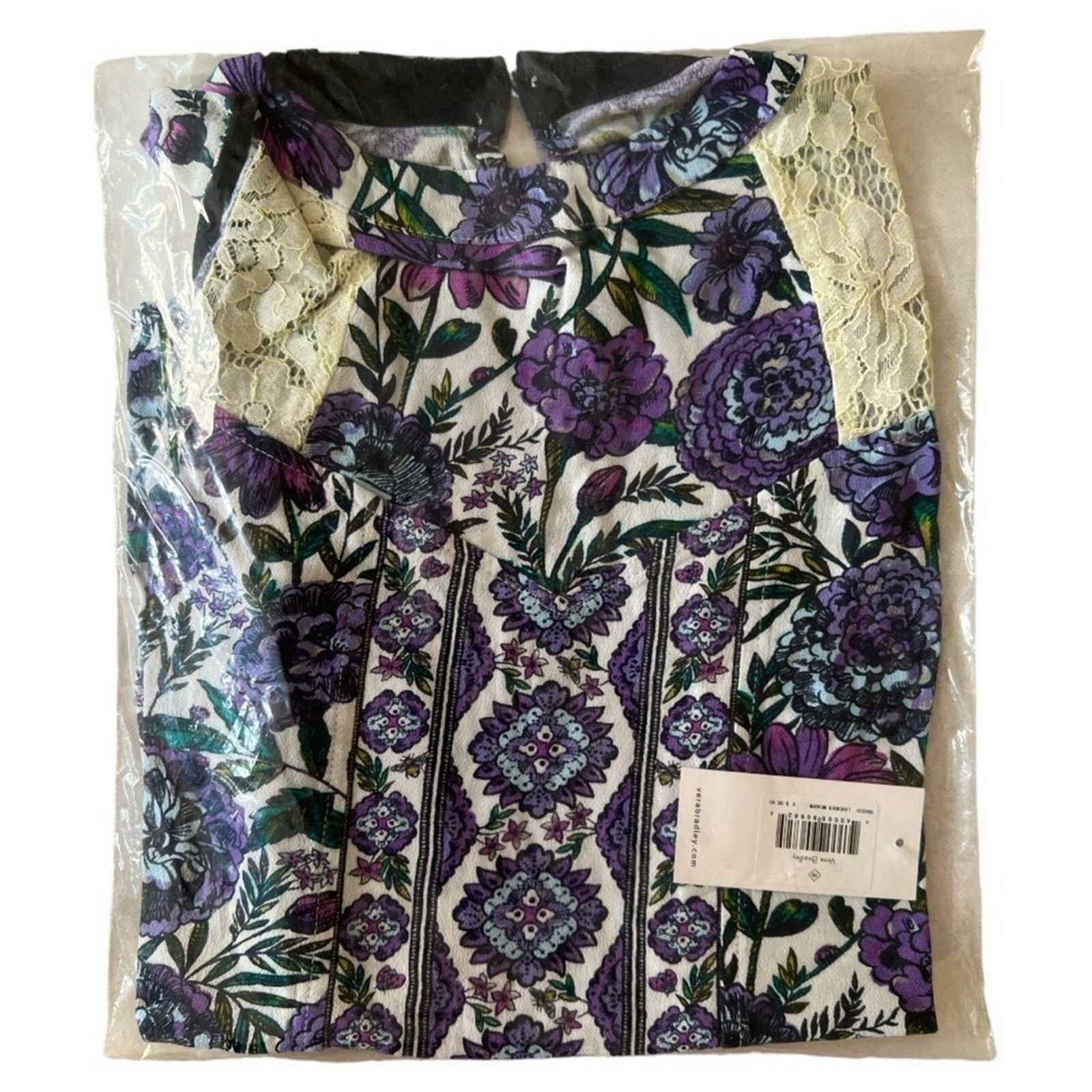 Vera Bradley VERA BRADLEY Lavender Meadow Aster Lace Sleeveless Top, S Size S / US 4 / IT 40 - 5 Thumbnail