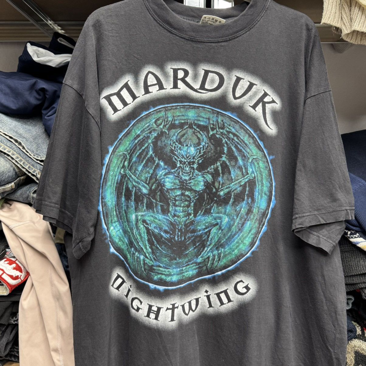 Vintage Vintage Marduk Nightwing 1998 Black Metal Band Tee Trashed Size US XL / EU 56 / 4 - 5 Thumbnail