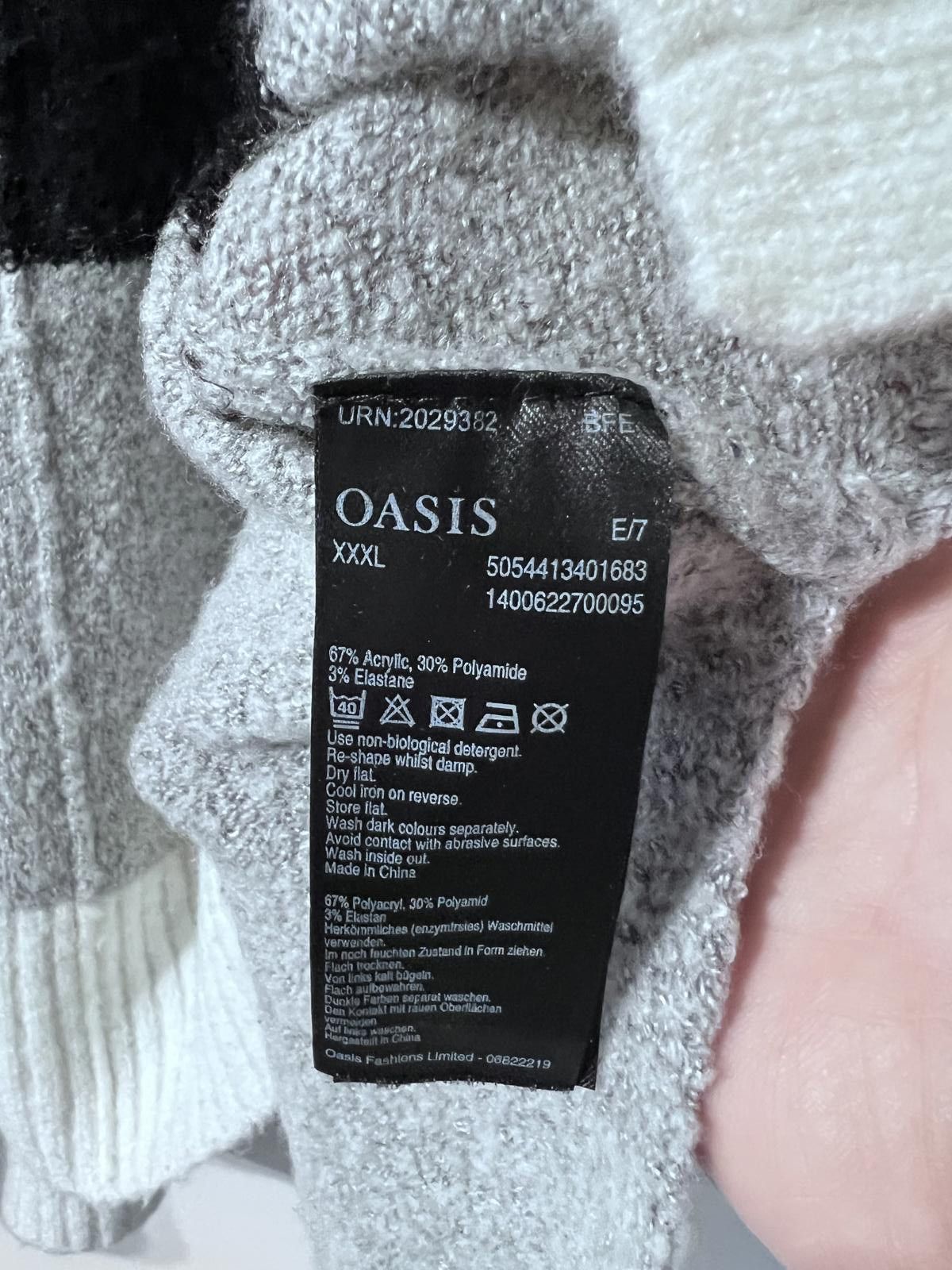 Other Oasis Colour Block Knit Jumper – Size XXXL (UK 22-24) Size XXL / US 16-18 / IT 52-54 - 4 Thumbnail