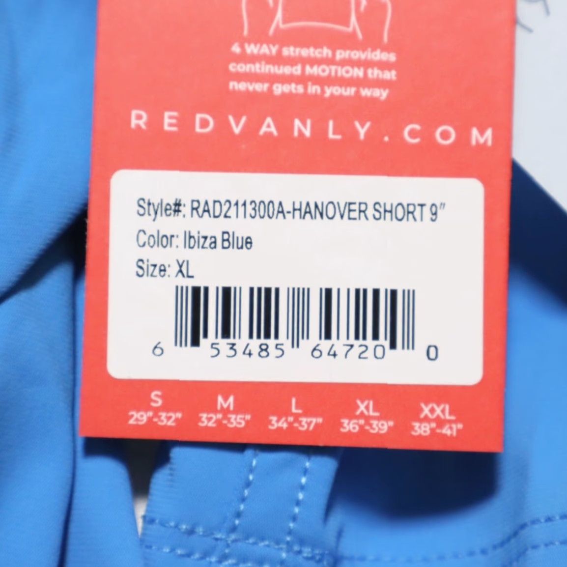 Vintage Redvanly High Stretch Hanover Nylon Woven Golf Shorts Blue Men's XL Size US 36 / EU 52 - 6 Thumbnail