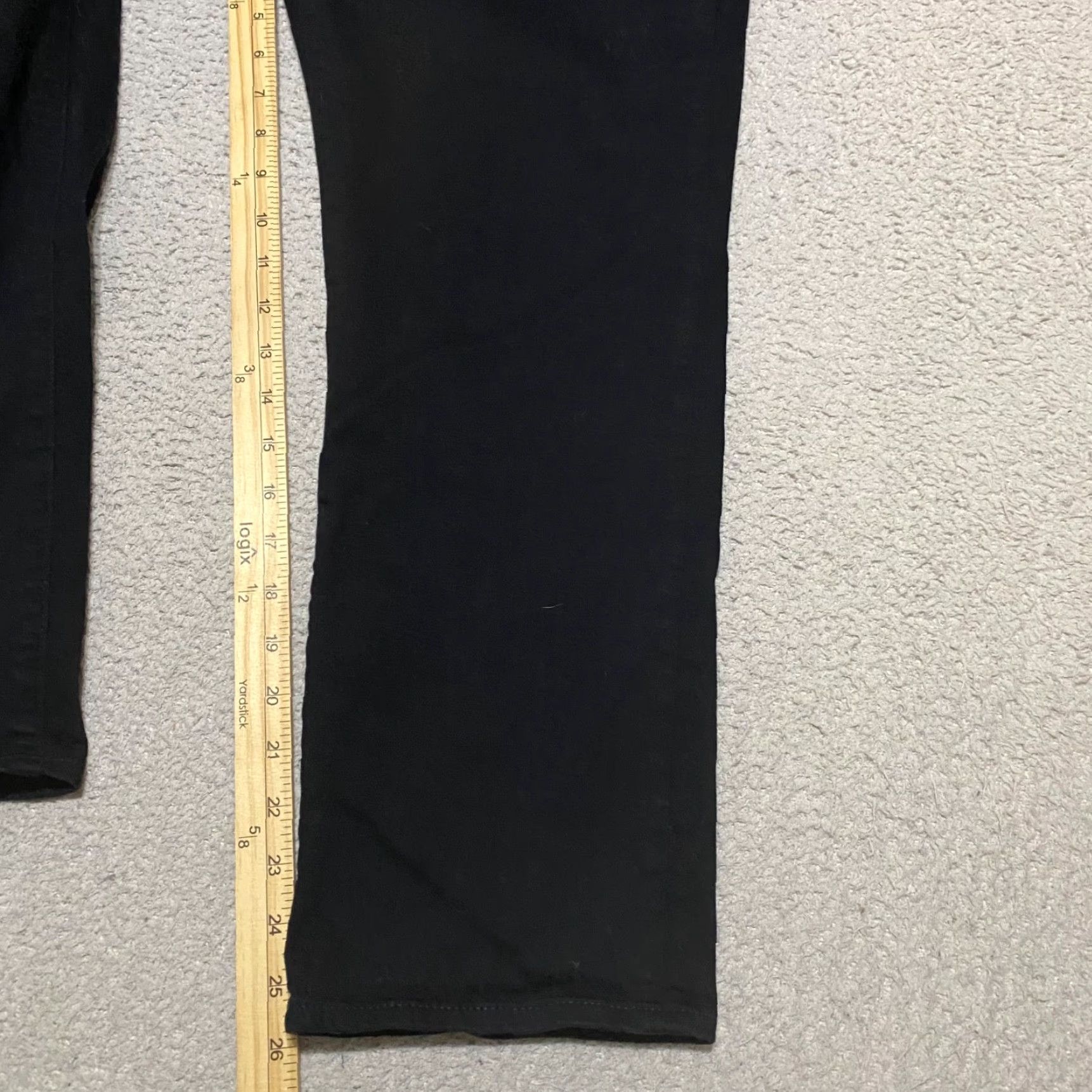 J.Crew J.CREW Jeans Womens 31 Black Denim Dark Wash Straight Rise High 5-Pocket Regular Size 31 Womens Fashion Jeans Size 24" / US 00 / IT 34 - 6 Thumbnail