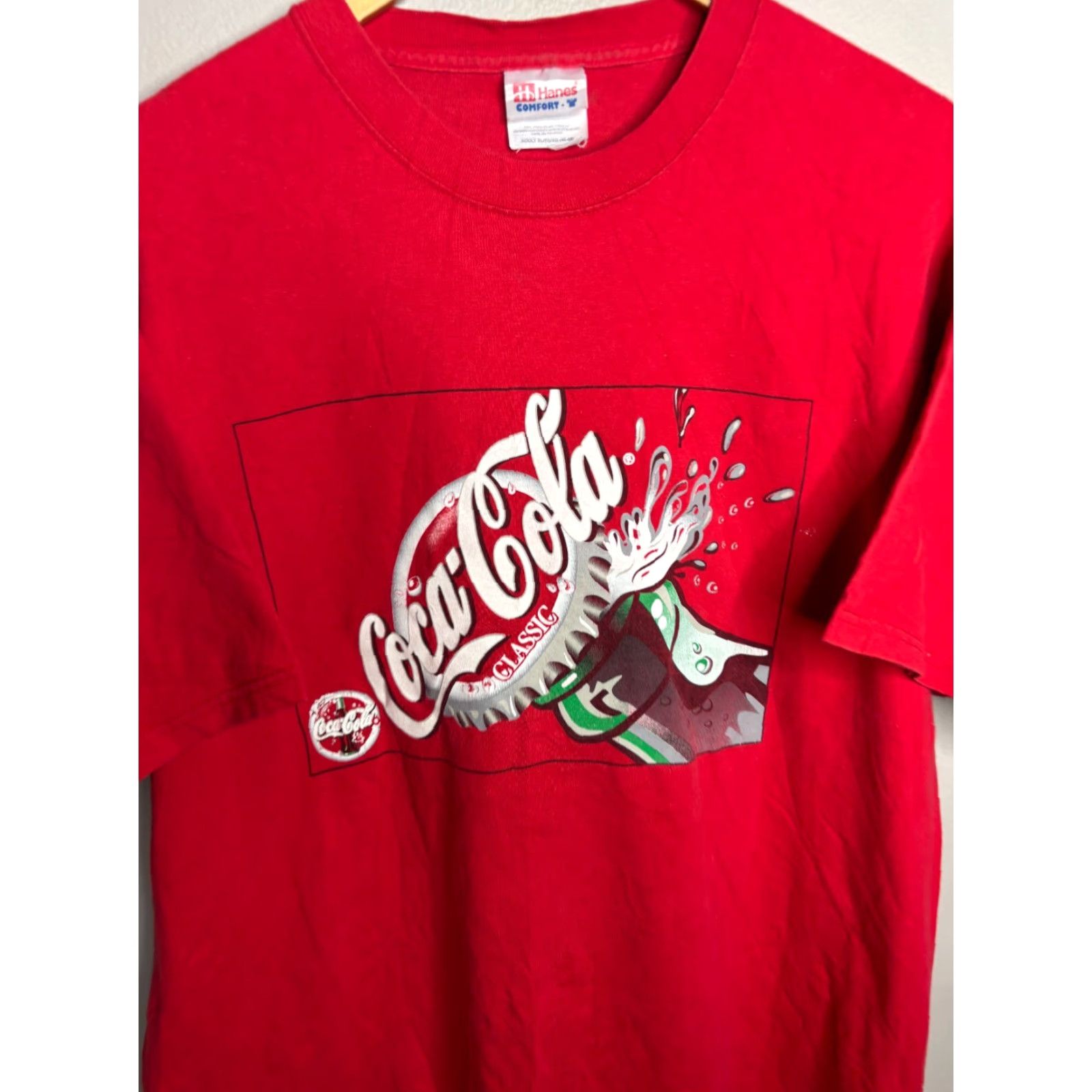 Hanes Vintage Coca Cola T-Shirt Men XL Red Nike? Size US XL / EU 56 / 4 - 2 Thumbnail