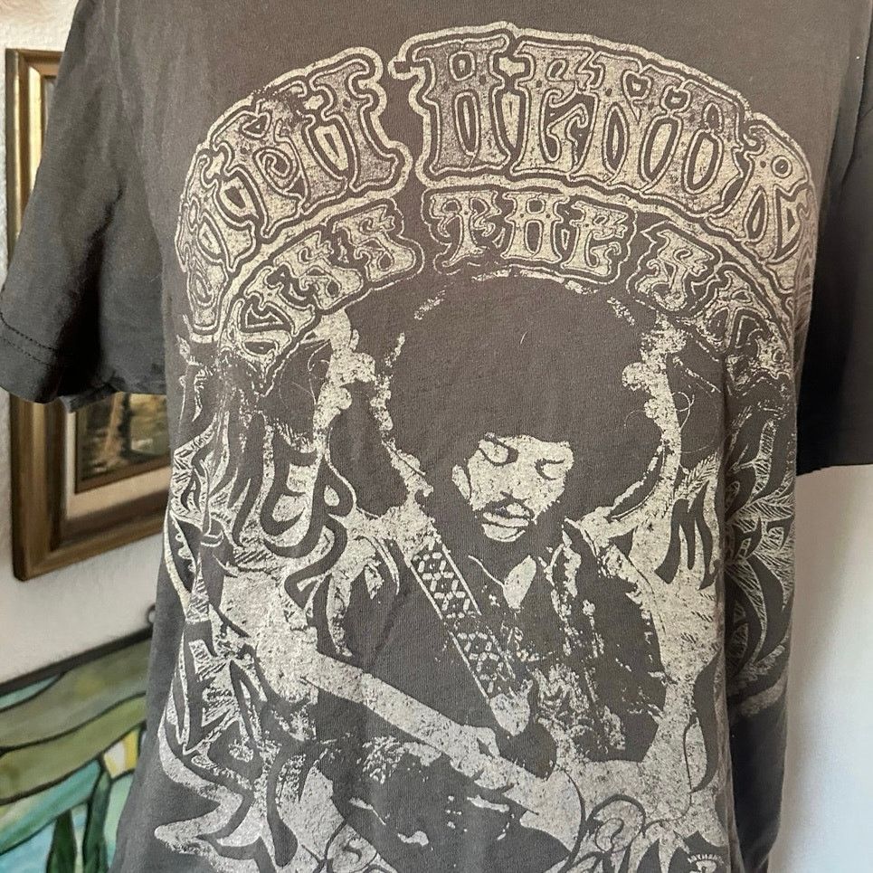 Old Navy old navy jimi hendrix gray beige graphic shirt Size M / US 6-8 / IT 42-44 - 2 Thumbnail