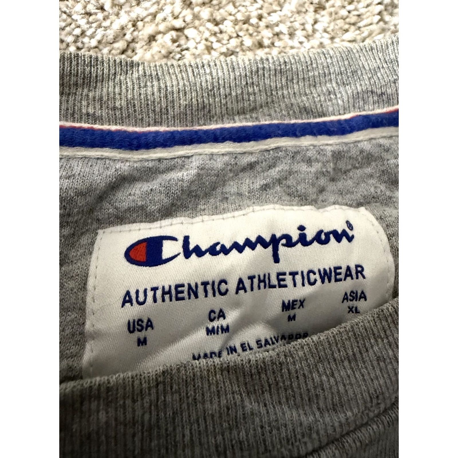 Champion Champion Sweatshirt Mens Medium Gray Pullover Crewneck Logo Graphic Lightweight Size US M / EU 48-50 / 2 - 6 Thumbnail