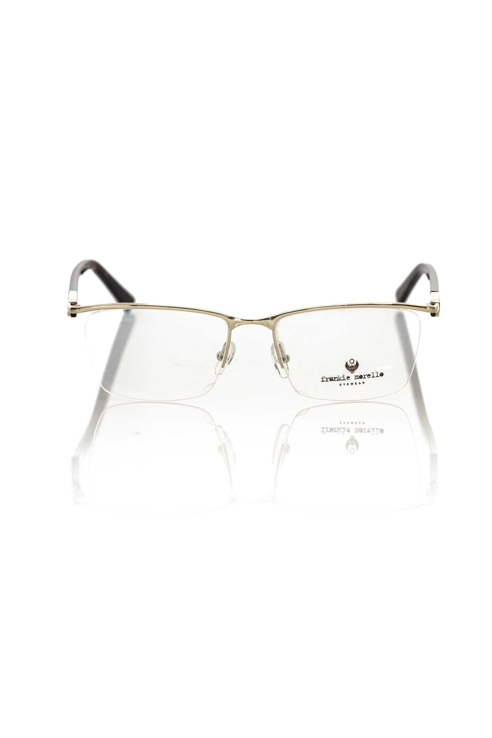 Frankie Morello Gold Metallic Men's Frame Aviator Eyeglasses