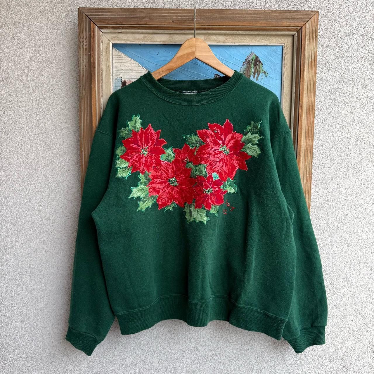 Vintage Vintage Flowers Graphic Sweatshirt Hype Avantgarde Size US M / EU 48-50 / 2 - 1 Thumbnail