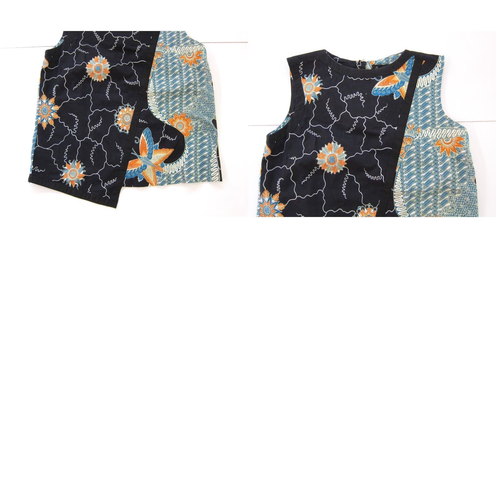 Vintage Kasigit Collection Blouse Women Large Sleeveless Black Size L 100% Cotton Tunic Size L / US 10 / IT 46 - 8 Thumbnail