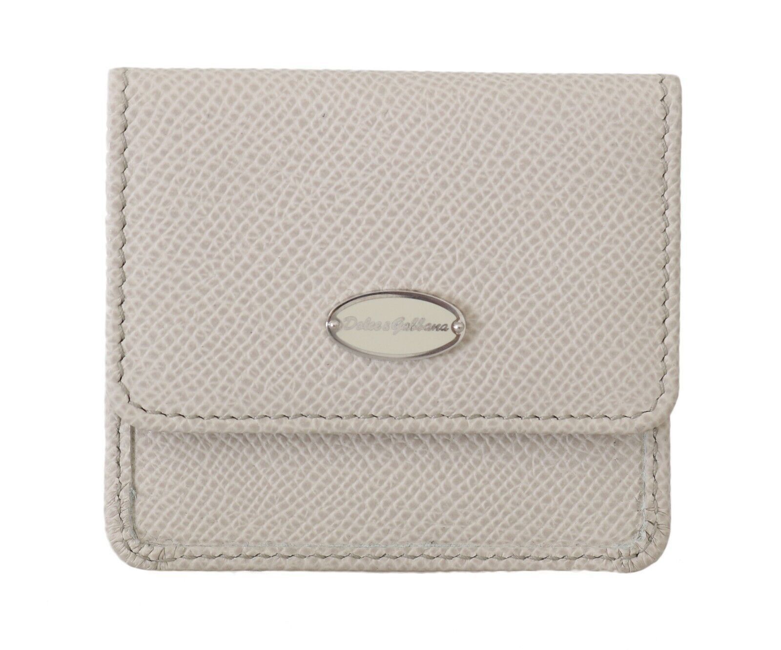 Dolce & Gabbana Chic White Leather Condom Case Men's Wallet Size ONE SIZE - 1 Thumbnail