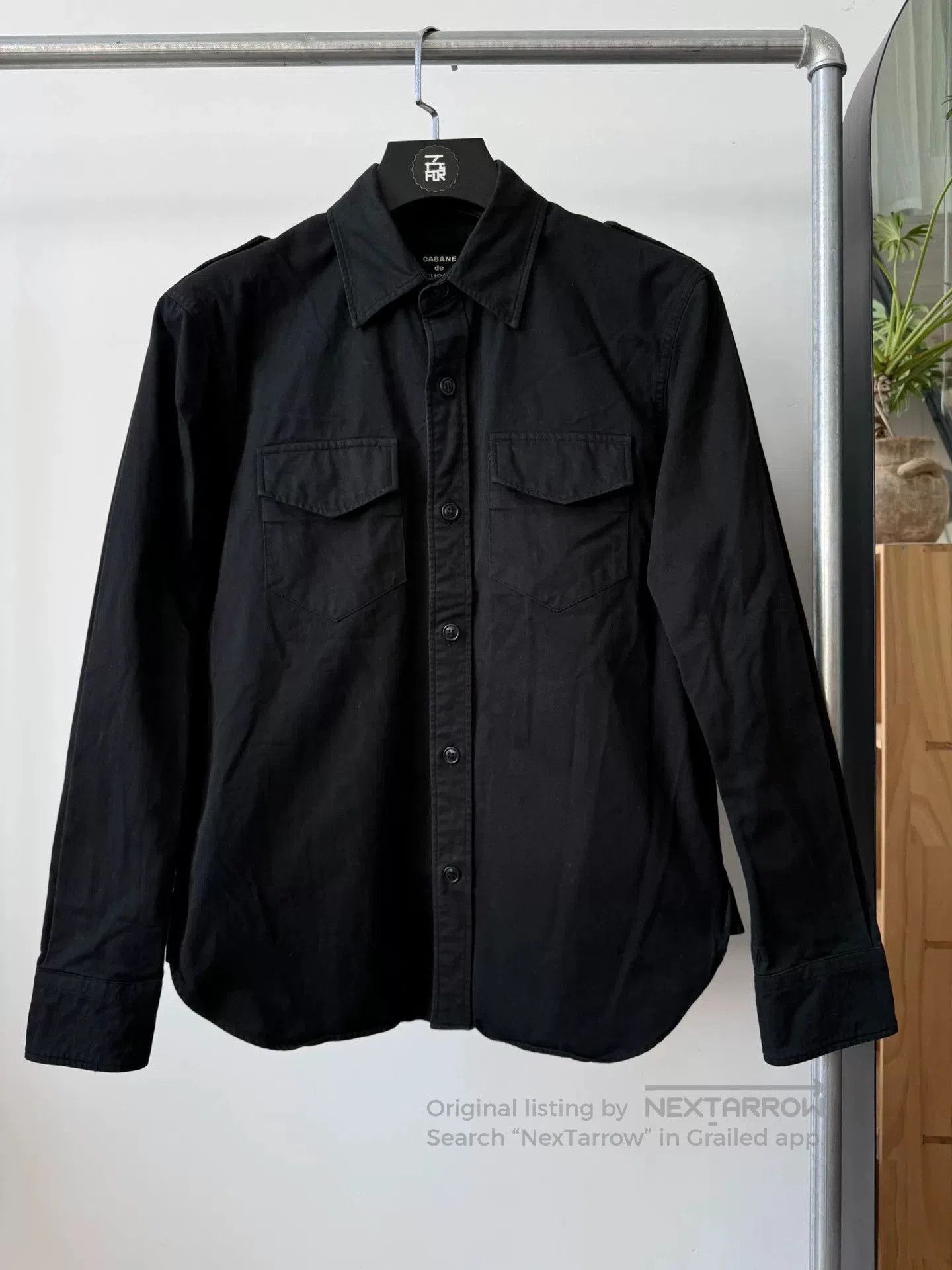 CABANE de ZUCCa Zucca Black Military Shirt Jacket. Size US M / EU 48-50 / 2 - 1 Thumbnail