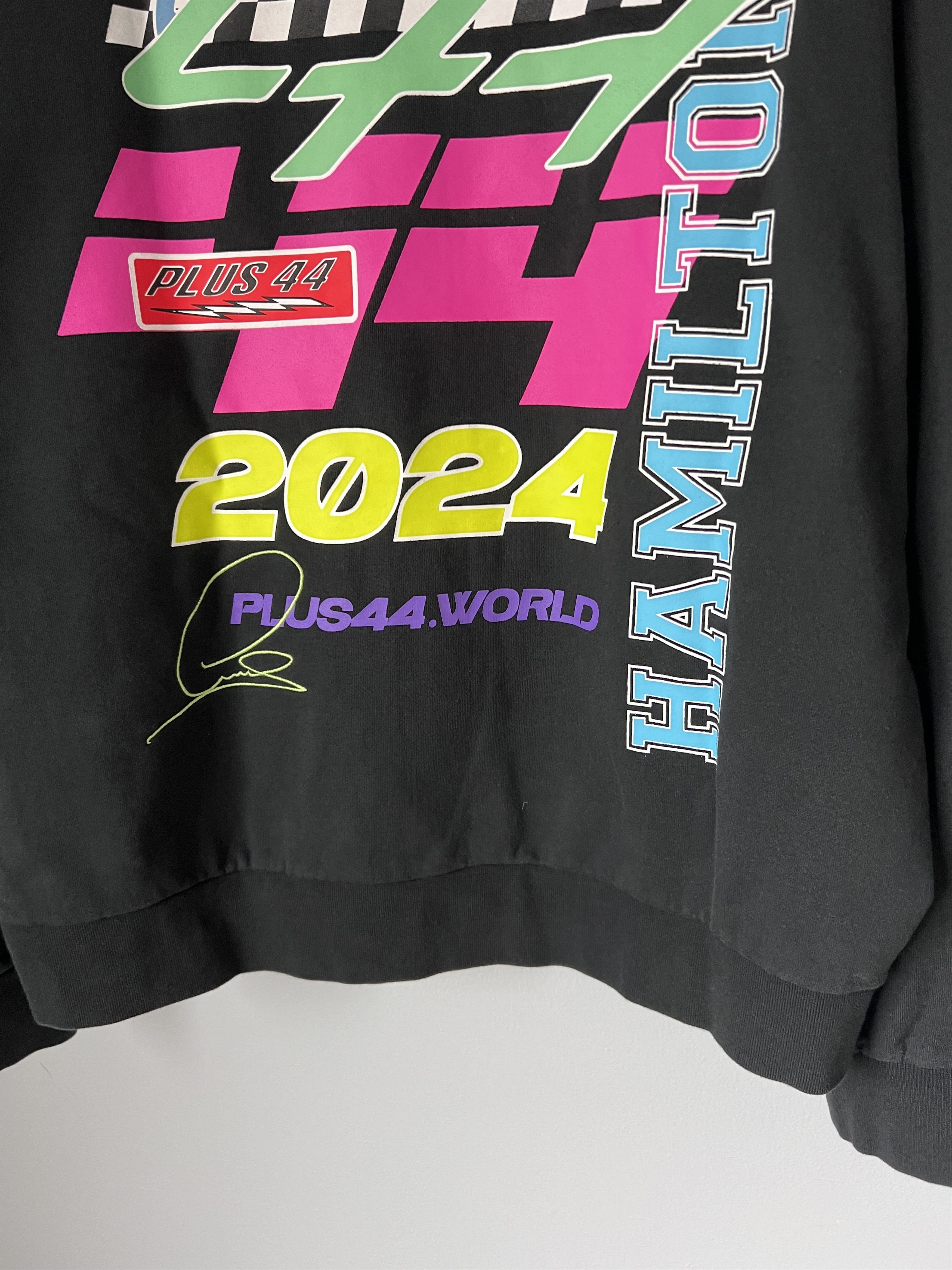 +44 +44 Lewis Hamilton Vintage Austin Pullover Hoodie in Black Size US XL / EU 56 / 4 - 6 Thumbnail