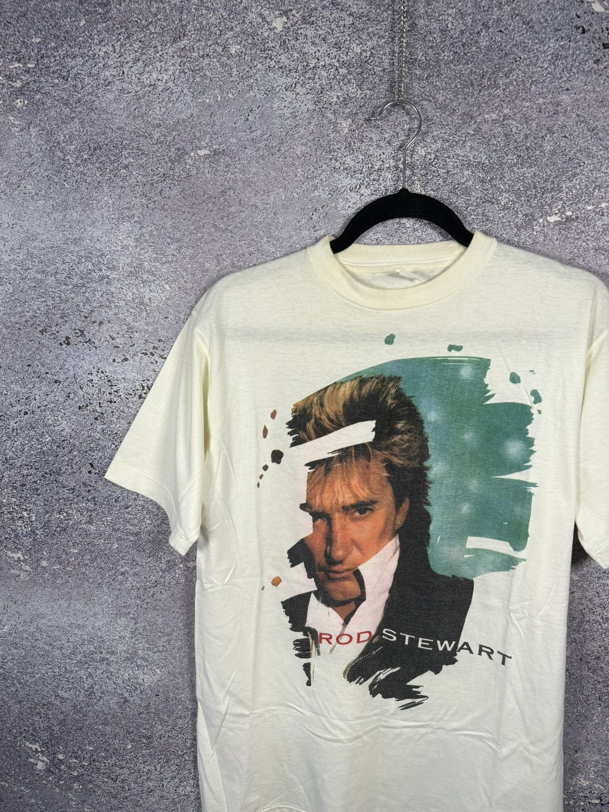 Band Tees × Vintage Vintage 1991 Rod Stewart Vagabond Heart Tour Tee M Double Size US M / EU 48-50 / 2 - 4 Thumbnail