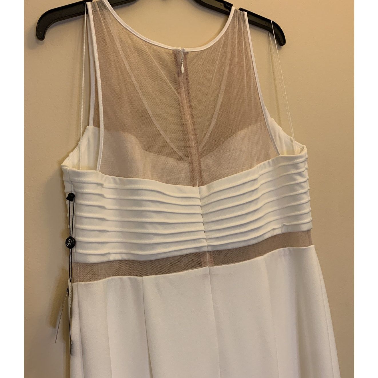 Adrianna Papell NEW Adrianna Papell Ivory Mesh Illusion Gown - Size 16 - NWT Size XXL / US 16-18 / IT 52-54 - 5 Thumbnail