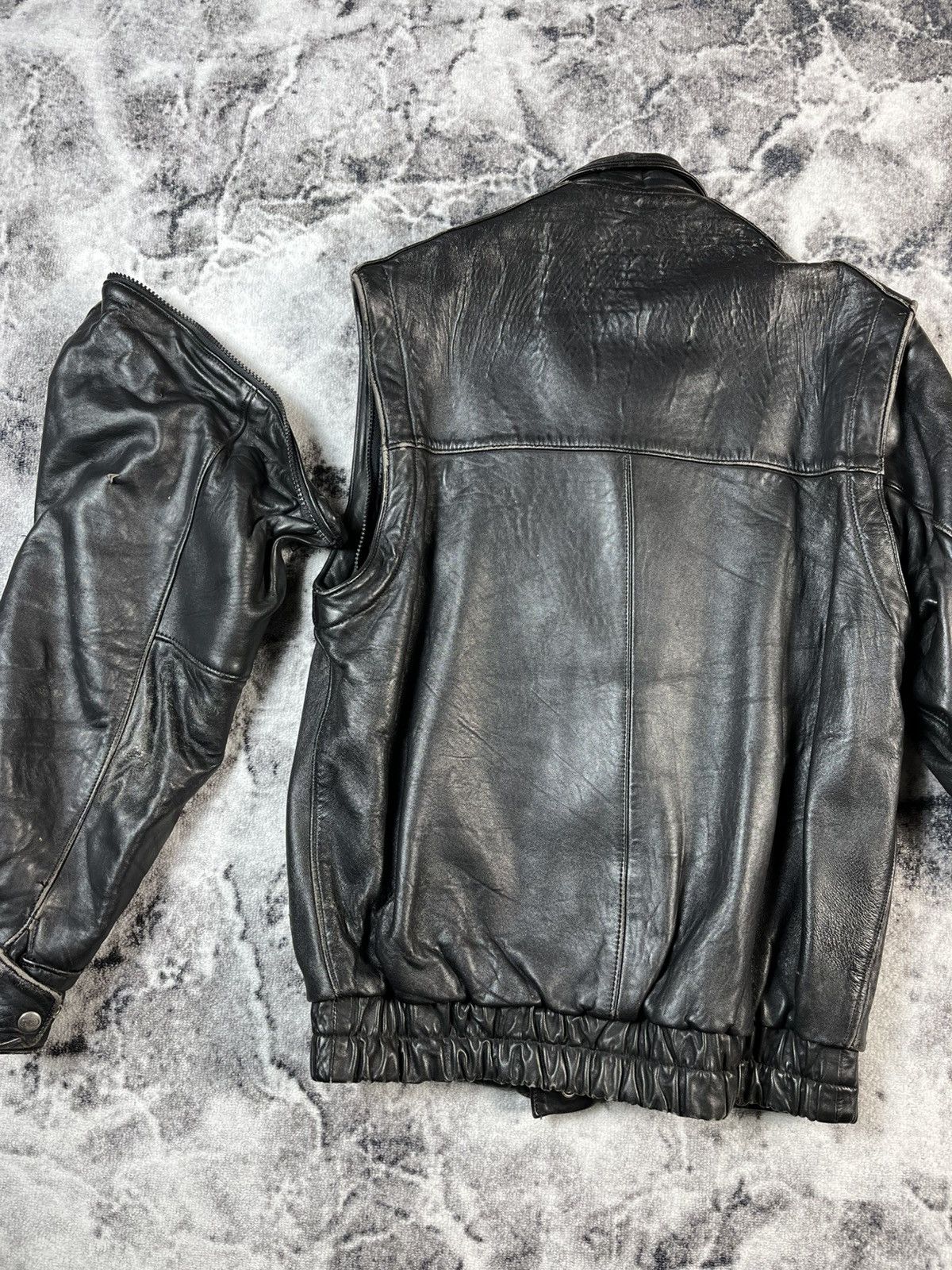 Other Vintage Segura Leather Bomber Jacket France 90s Black Size US M / EU 48-50 / 2 - 19 Thumbnail