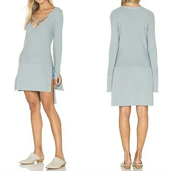 Free People Waterfall Criss-Cross V-Neck Tunic Sweater Pastel Spring Size S / US 4 / IT 40 - 1 Thumbnail