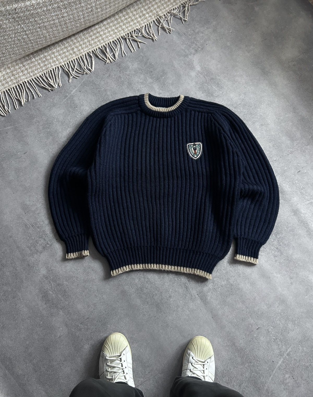Vintage Vintage Wool Sweatshirt mens Boxy fit made in korea Size US M / EU 48-50 / 2 - 1 Thumbnail