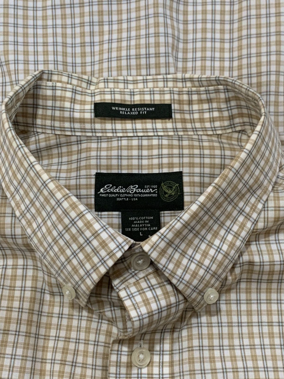 Eddie Bauer SzL-Eddie Bauer Relaxed Fit Short Sleeve Button Up Plaid Size US L / EU 52-54 / 3 - 11 Thumbnail