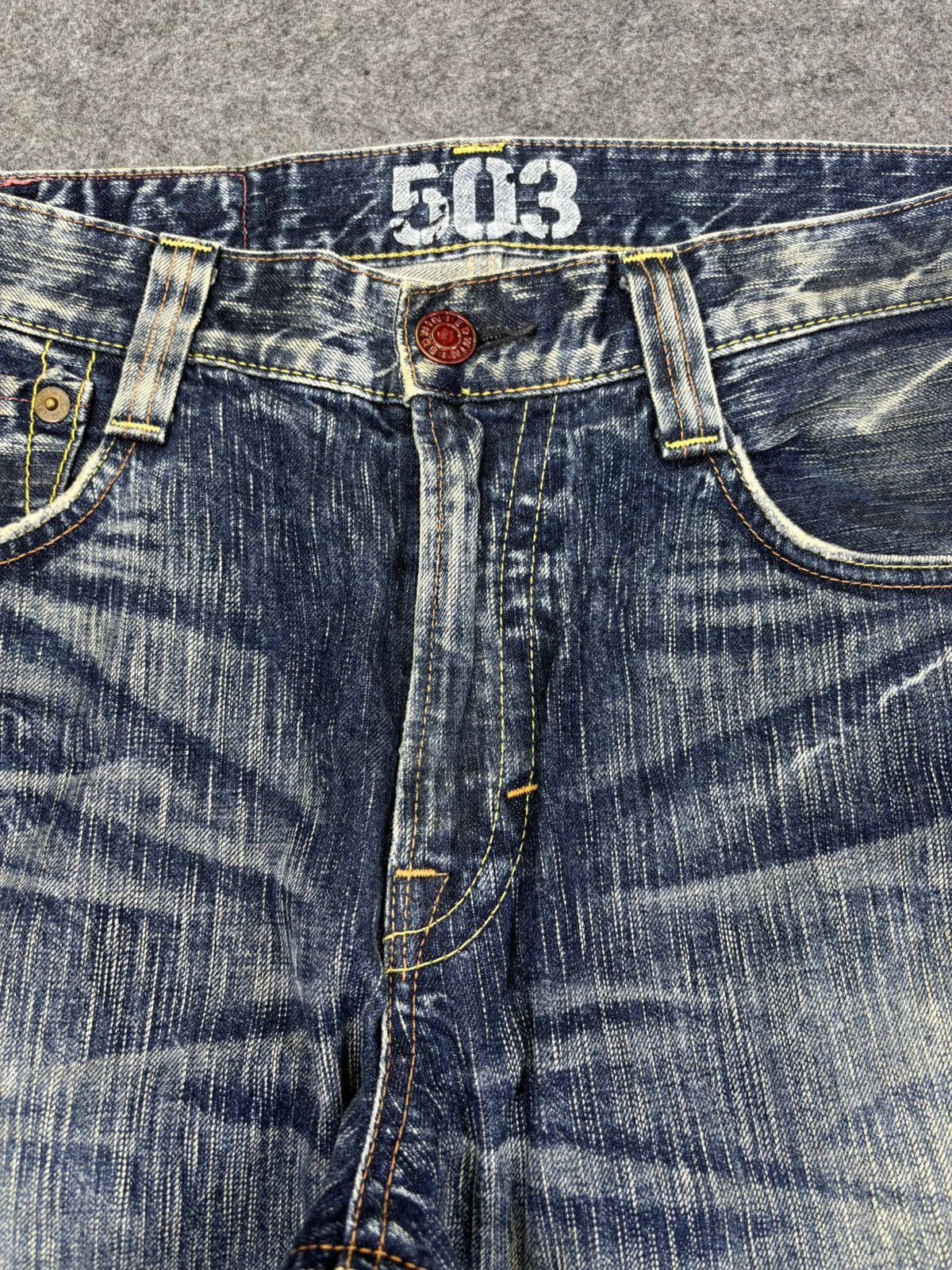 Edwin Flare Edwin 503 Sandy Style Crazy Fades Denim F922 Size US 35 - 3 Thumbnail