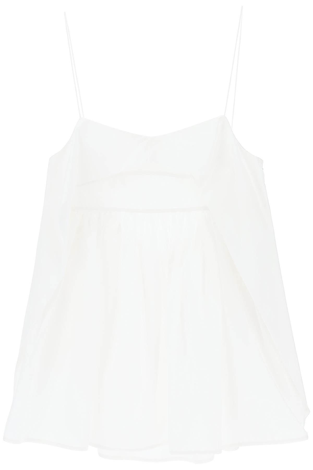 image of Cecilie Bahnsen Sunday Poplin Top in White, Women's (Size Medium)