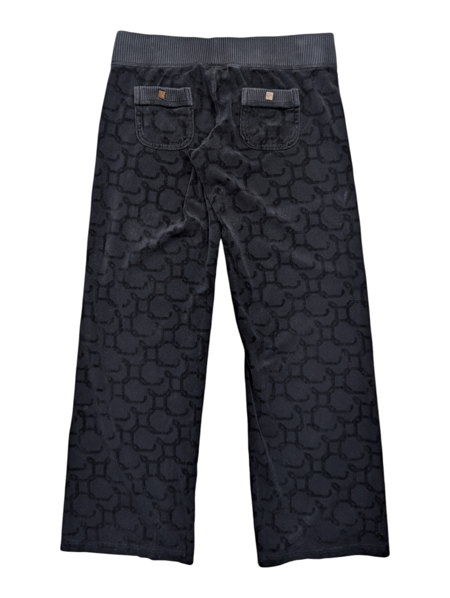 Juicy Couture Juicy Couture Black Monogram Jumper Pants Size 27" / US 4 / IT 40 - 2 Thumbnail