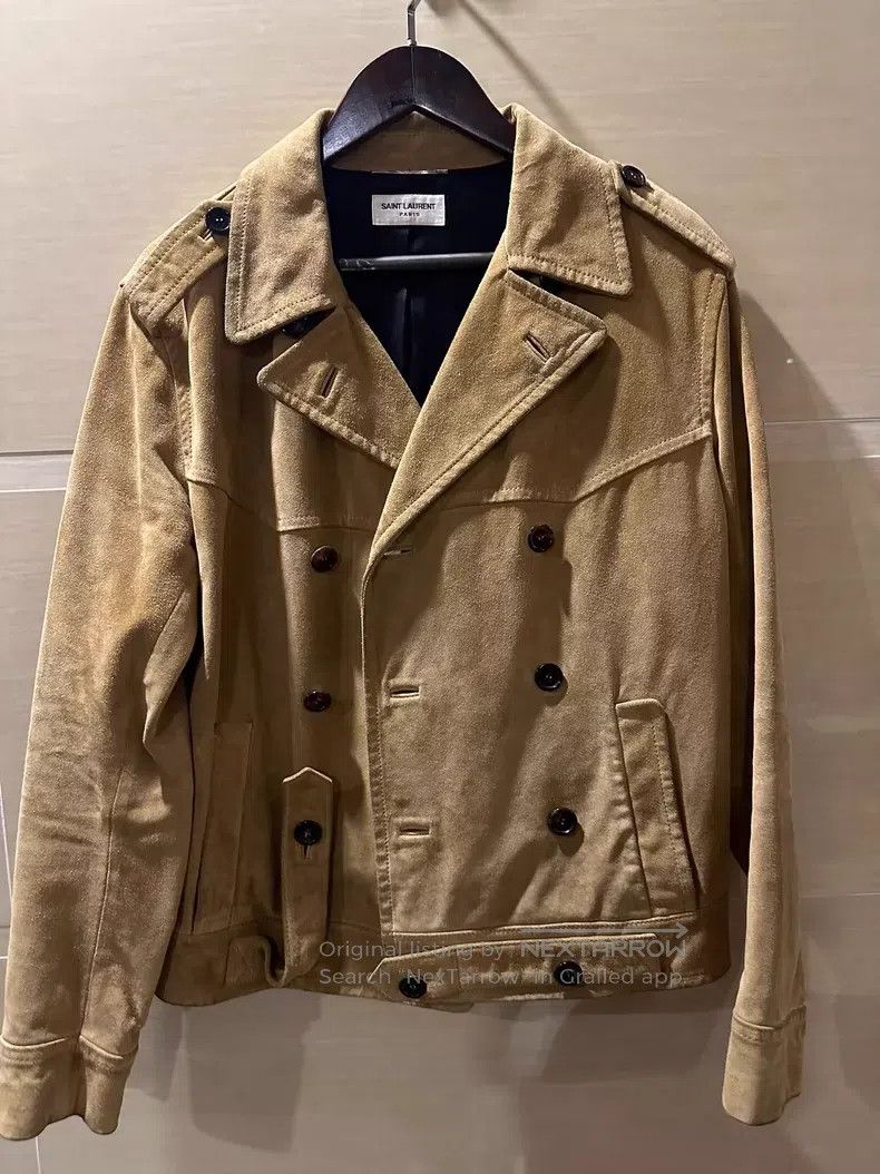 Saint Laurent Paris Saint Laurent Paris Distressed suede leather jacket Size US S / EU 44-46 / 1 - 3 Thumbnail