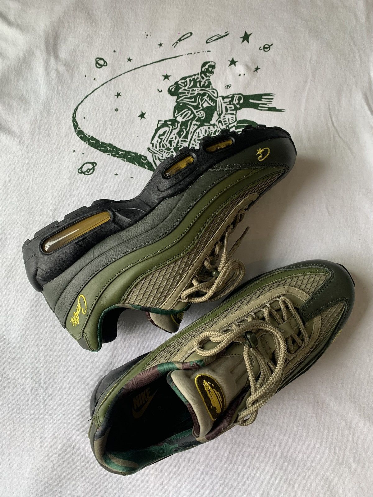 Corteiz × Nike Corteiz x Air Max 95 SP “Rules the world - sequoia” Size US 12 / EU 45 - 3 Thumbnail
