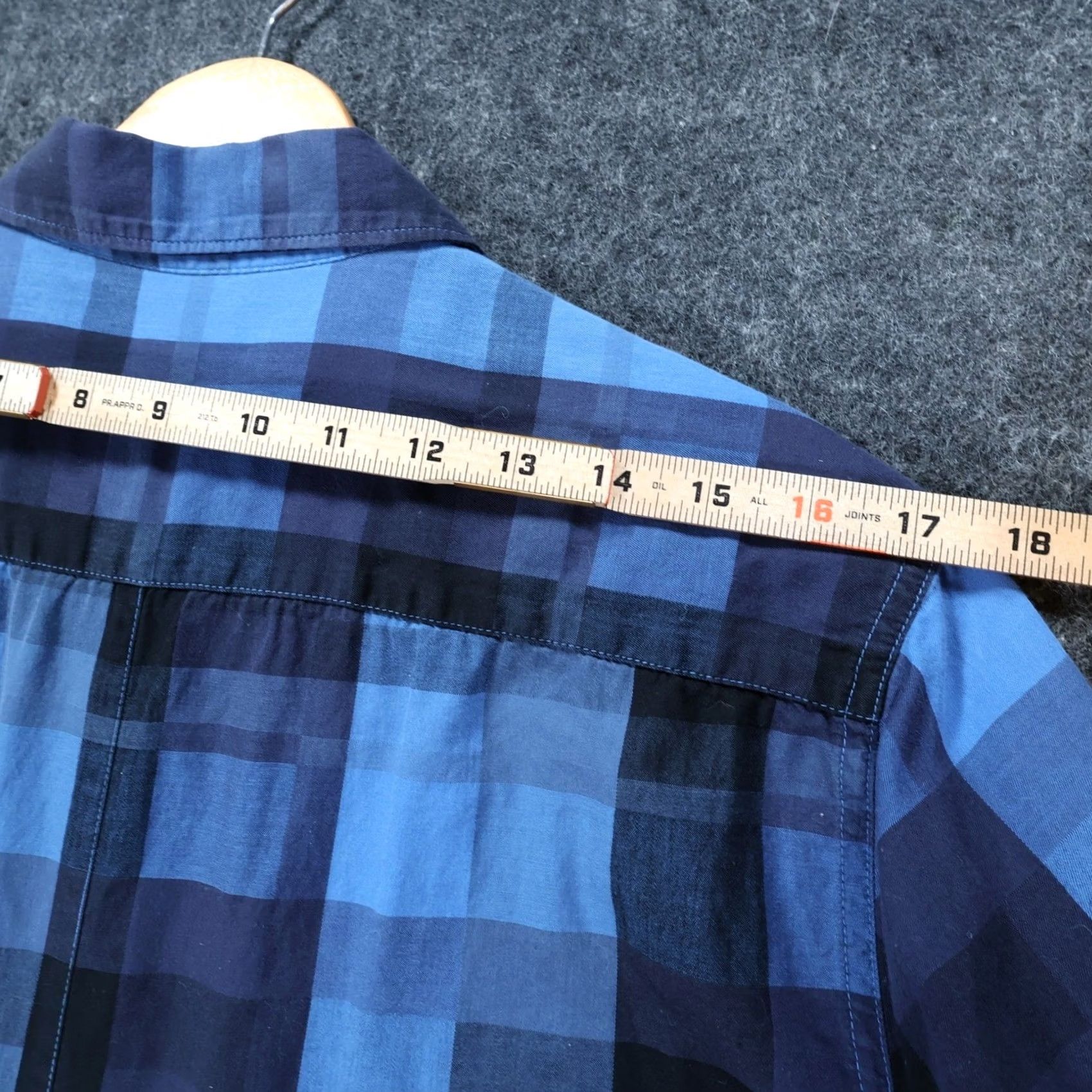 Vintage Calvin Klein Jeans Shirt Mens Large Blue Plaid Button Down Long Sleeve Size US L / EU 52-54 / 3 - 7 Thumbnail