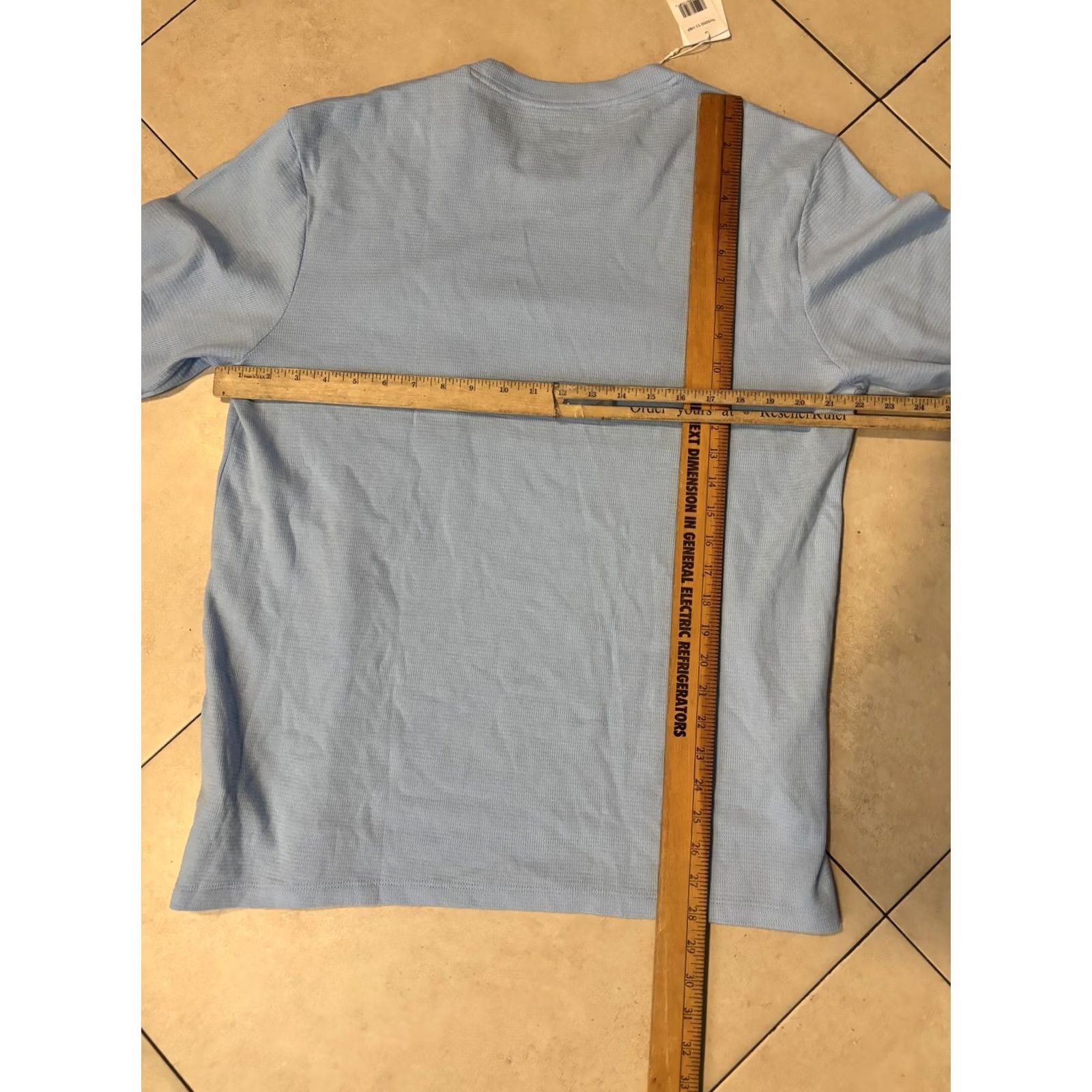 Lacoste Lacoste Thermal Shirt Mens Large Blue Long Sleeve Waffle Knit Undershirt Tagless Size US L / EU 52-54 / 3 - 6 Thumbnail