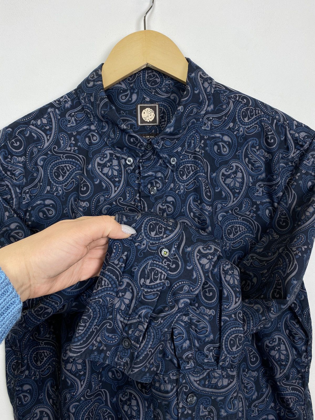 Pretty Green Pretty Green Slim Fit Shirt Buttons-Up Paisley Pattern Size US M / EU 48-50 / 2 - 3 Thumbnail