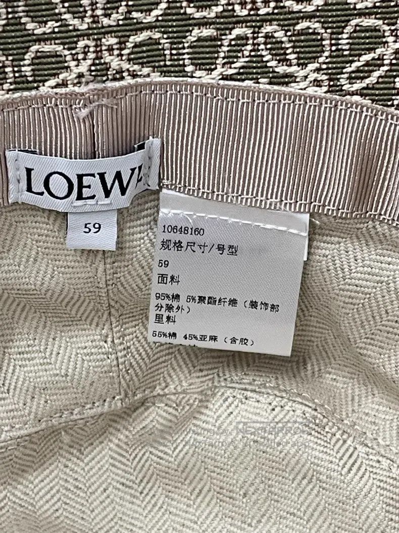 Loewe Loewe size 59 Green and White Logo Fisherman Hat Size ONE SIZE - 5 Thumbnail